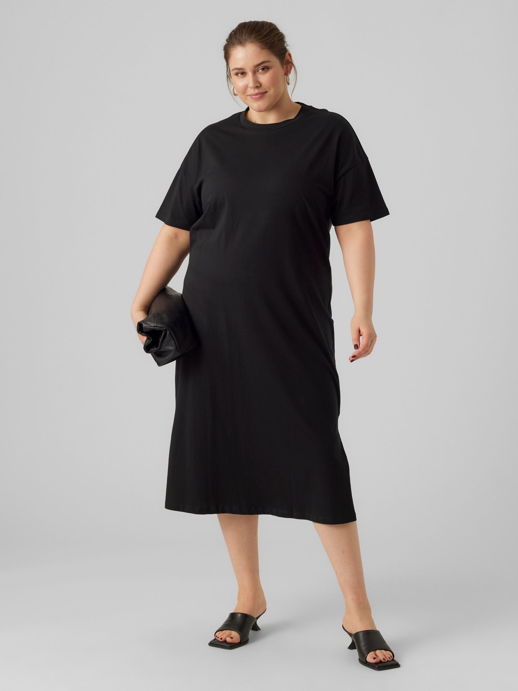 Vero Moda Curve Jerseykleid »VMCMOLLY SS OVERSIZE CALF DRESS NOOS CUR«