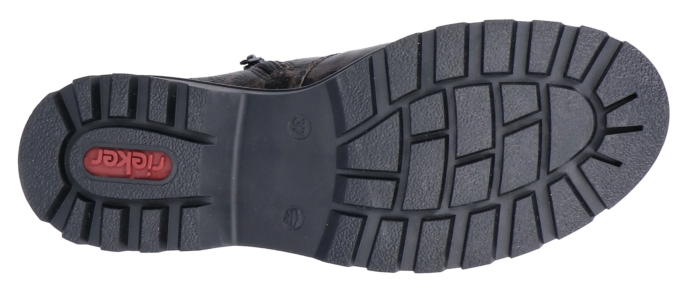 Rieker Winterstiefelette  Winterboots, Schnürstiefelette, Blockabsatz, in aktueller Leo-Optik