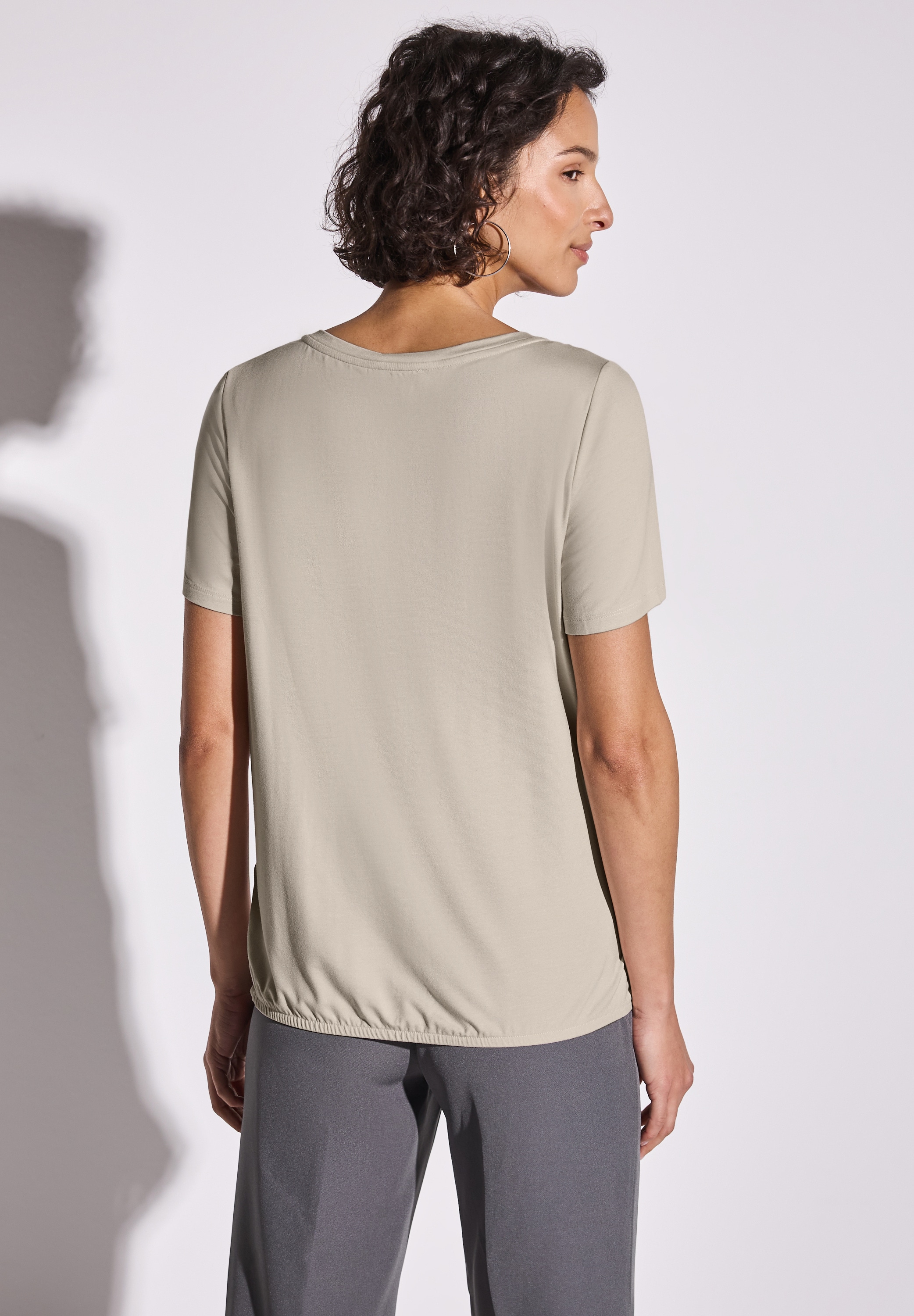 STREET ONE T-Shirt, mit Elastiksaum