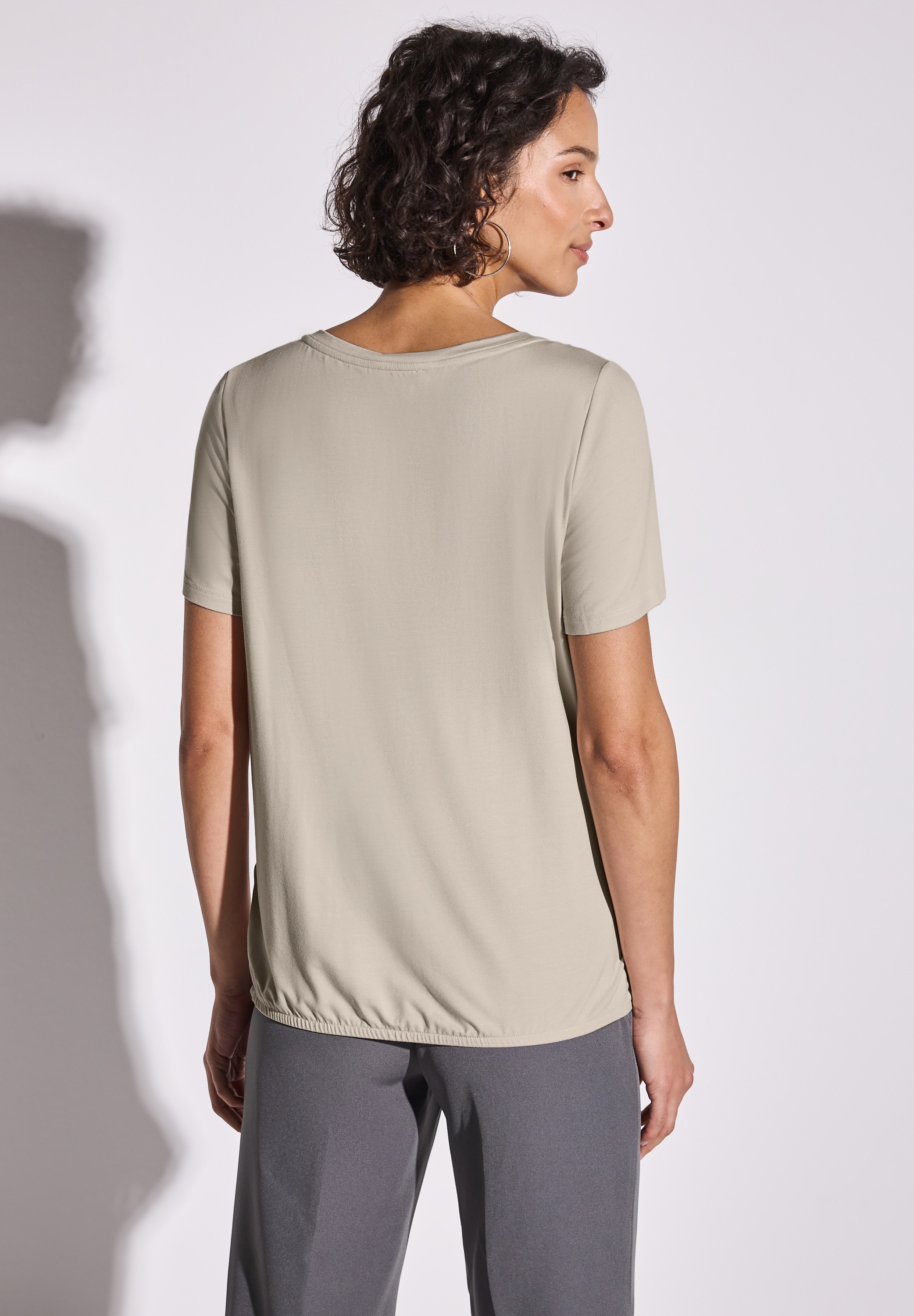 STREET ONE T-Shirt mit Elastiksaum günstig online kaufen