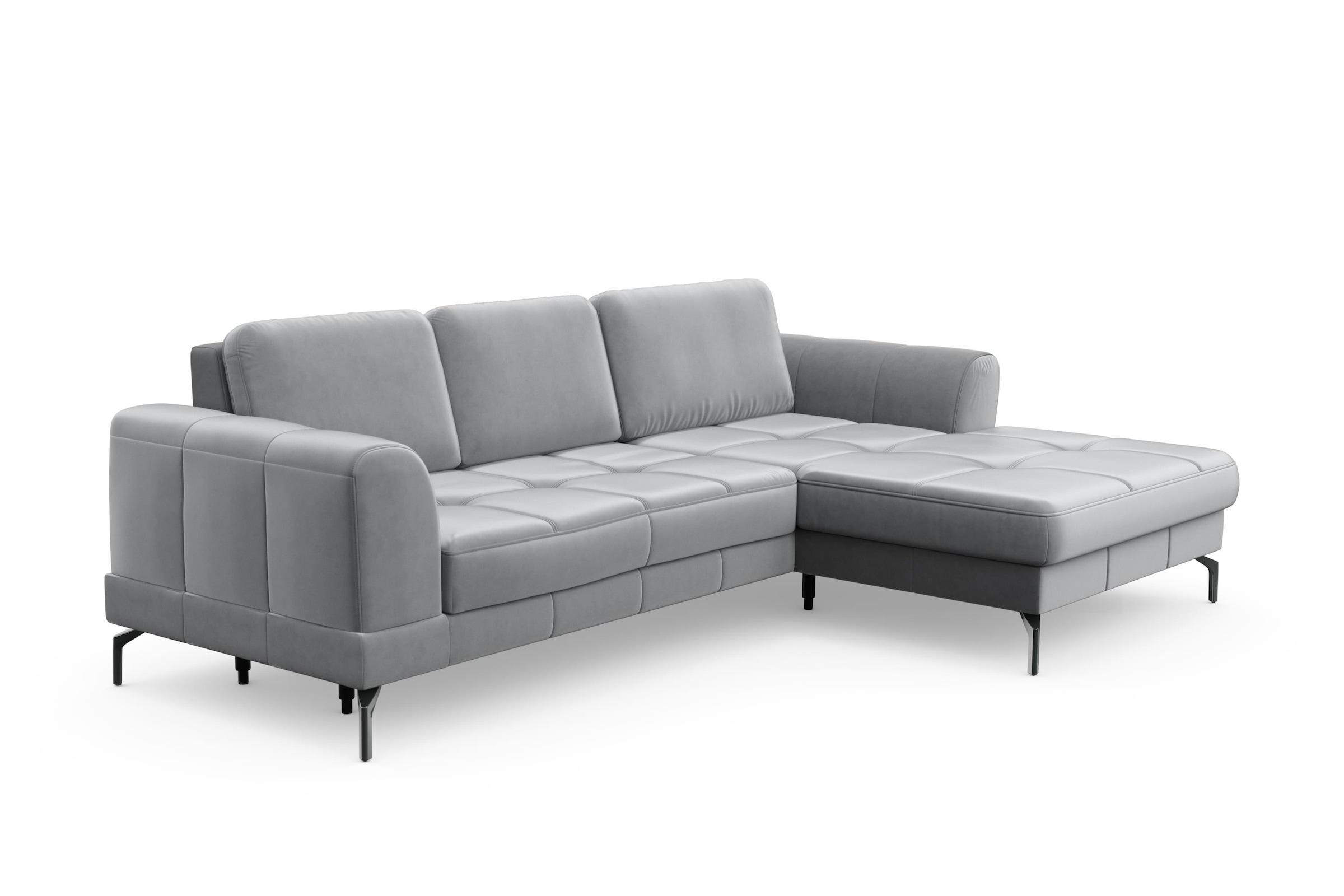 sit&more Ecksofa »Bendigo L-Form« inklusive Sitztiefenverstellung, Bodenfreiheit 15 cm, 2 Fußfarben