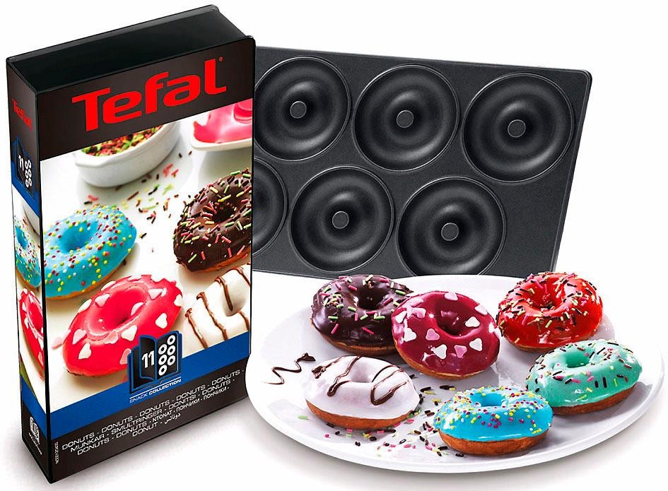 Tefal Donutplatten "XA8011", Metall, passend für Tefal SW852D Snack Collection