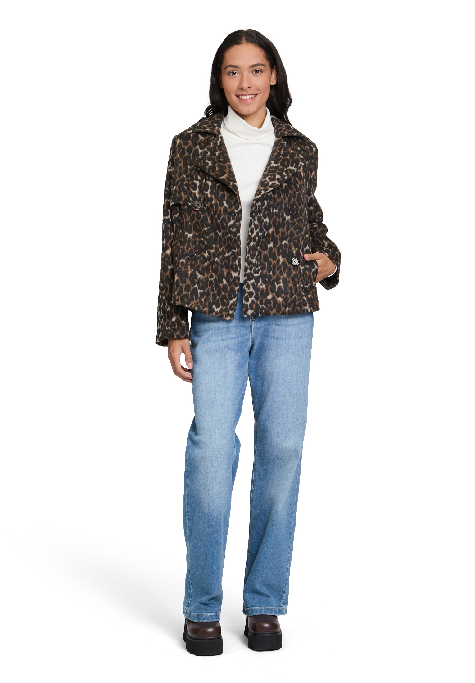 Cartoon Kurzblazer »Cartoon Damen Kurztrench mit Taschen«