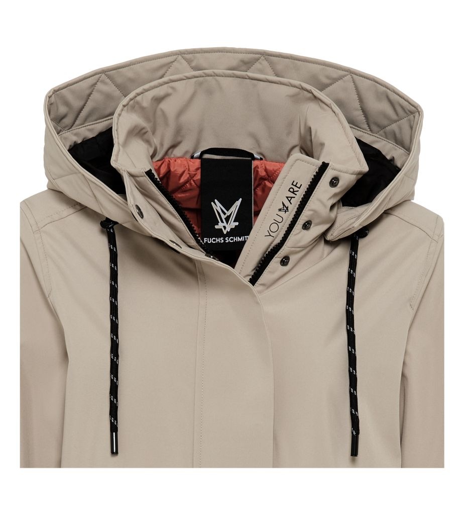 Fuchs Schmitt Kurzmantel abnehmbare Kapuze, Regular fit, verdeckter Reißverschluss