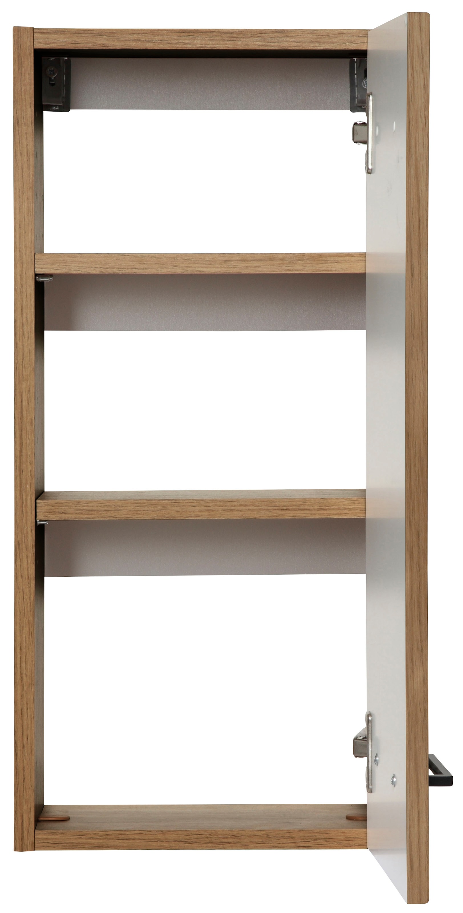 welltime Badmöbel-Set »Trento, Badezimmer-Set, Waschbeckenunterschrank, Hängeschrank«, (4 St.), Unterschrank, Waschbeckenunterschrank, Spiegelschrank, Aufbauleuchte