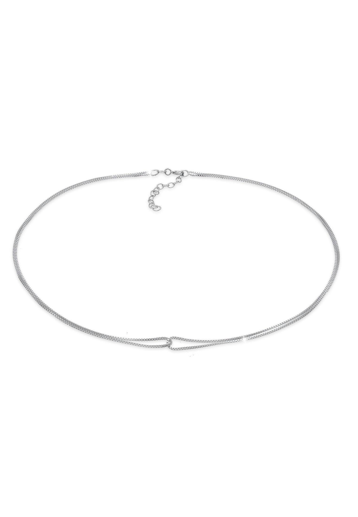 ELLI Damen Choker "Halskette Choker Verschlungen Venezianer 925 Silber", ohne Stein, Silber 925 (Sterlingsilber), silber, Silber 925
