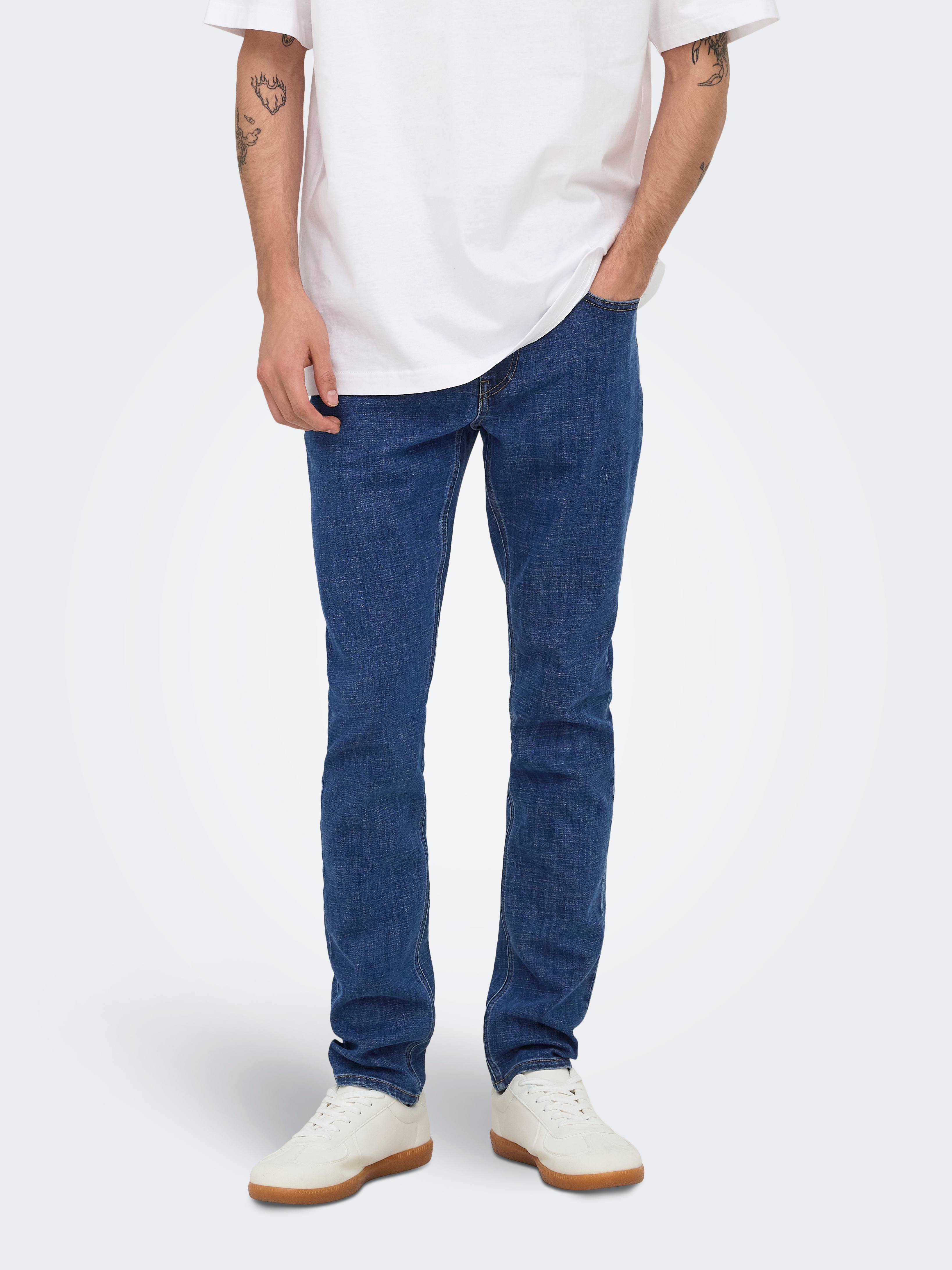 ONLY & SONS "ONSLOOM SLIM PIM DNM CIFF" Baumwollmischung, slim fit