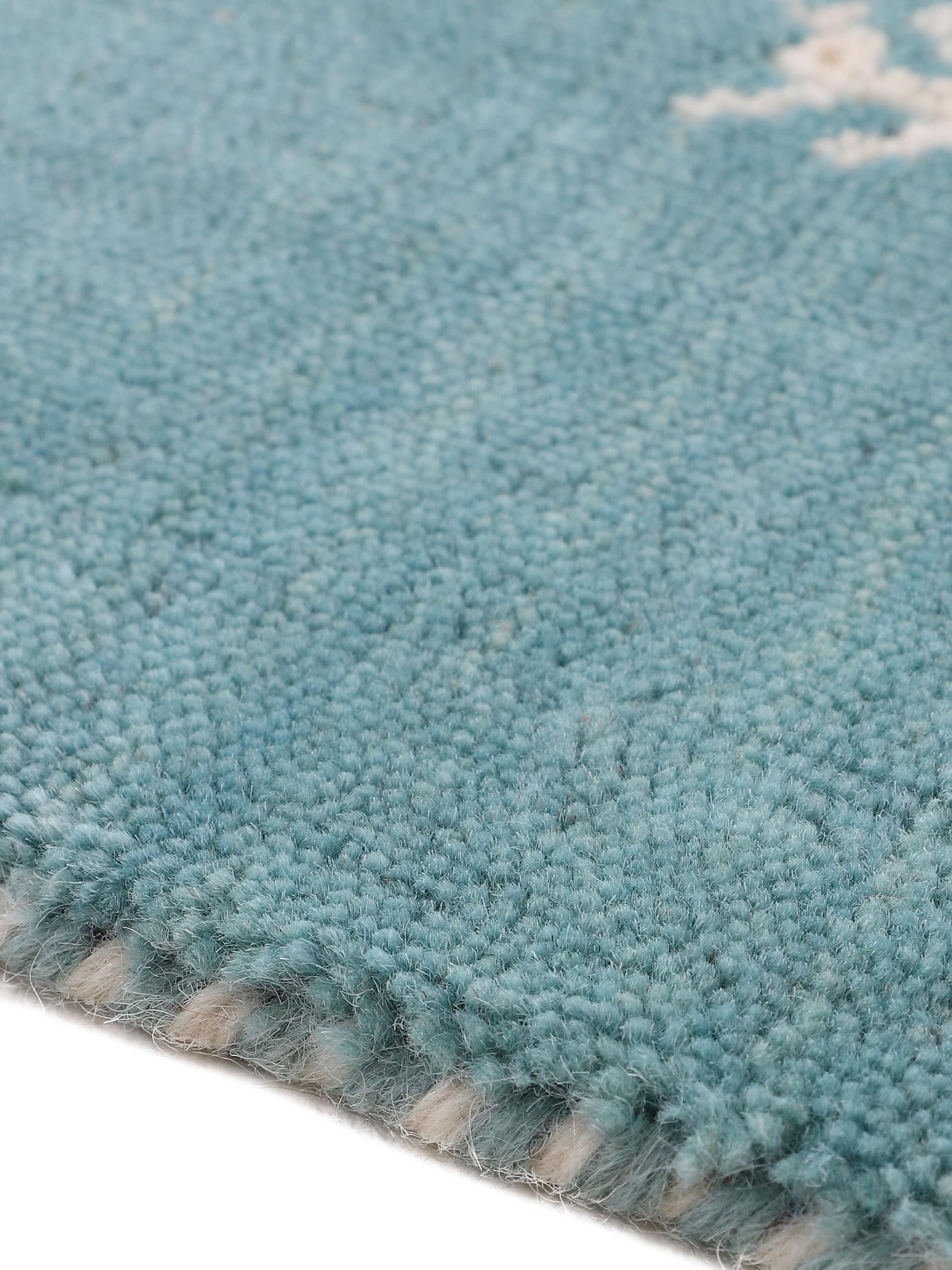 carpetfine Wollteppich »Gabbeh-Uni«, quadratisch, 15 mm Höhe, reine Wolle, handgewebt, Gabbeh Loom Tiermotiv, Sonderform Quadrat