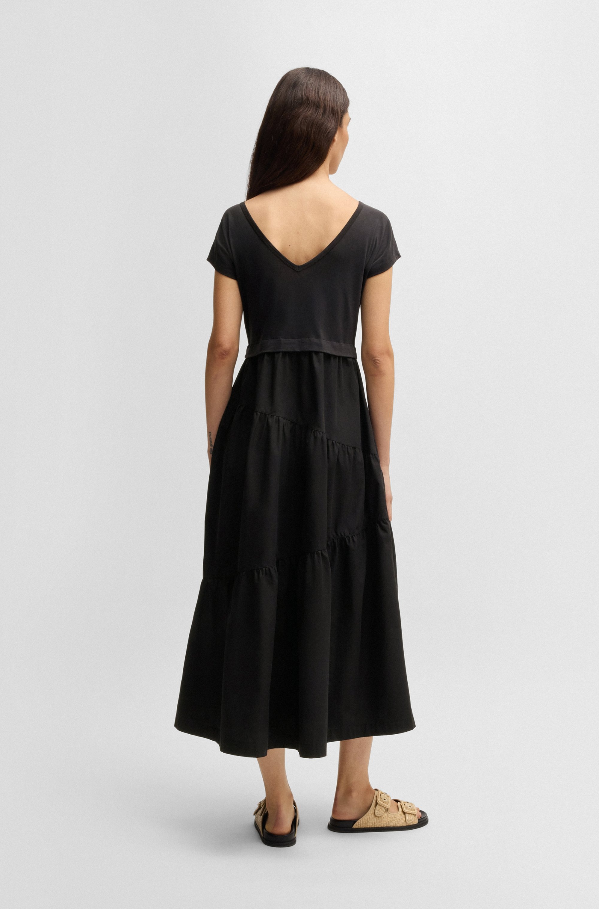 BOSS ORANGE Volantkleid "Enesi Premium Damenmode", mit Rückenausschnitt günstig online kaufen