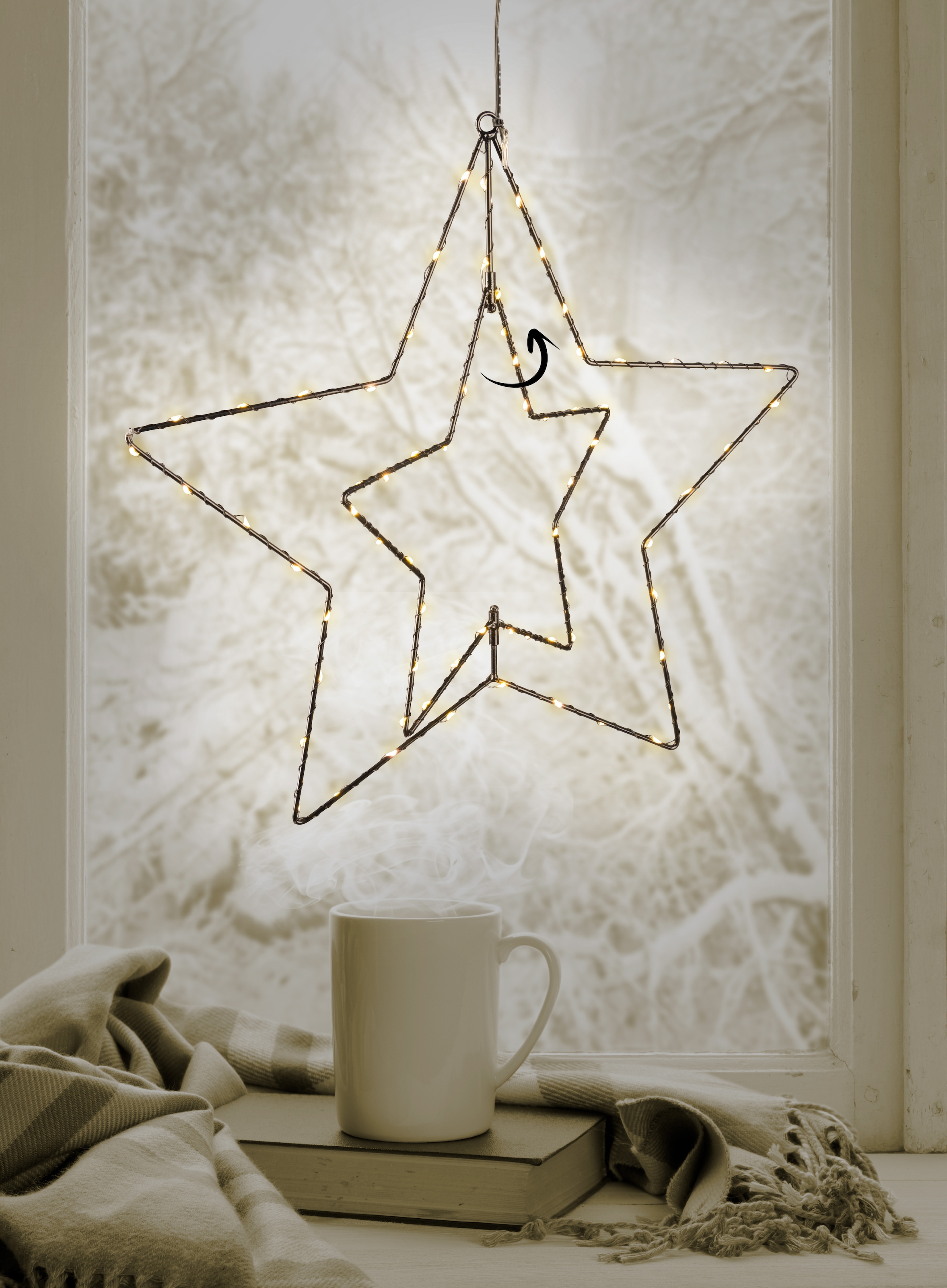 näve Dekolicht »3D Stern« LED-Modul Warmweiß Weihnachtsdeko aussen