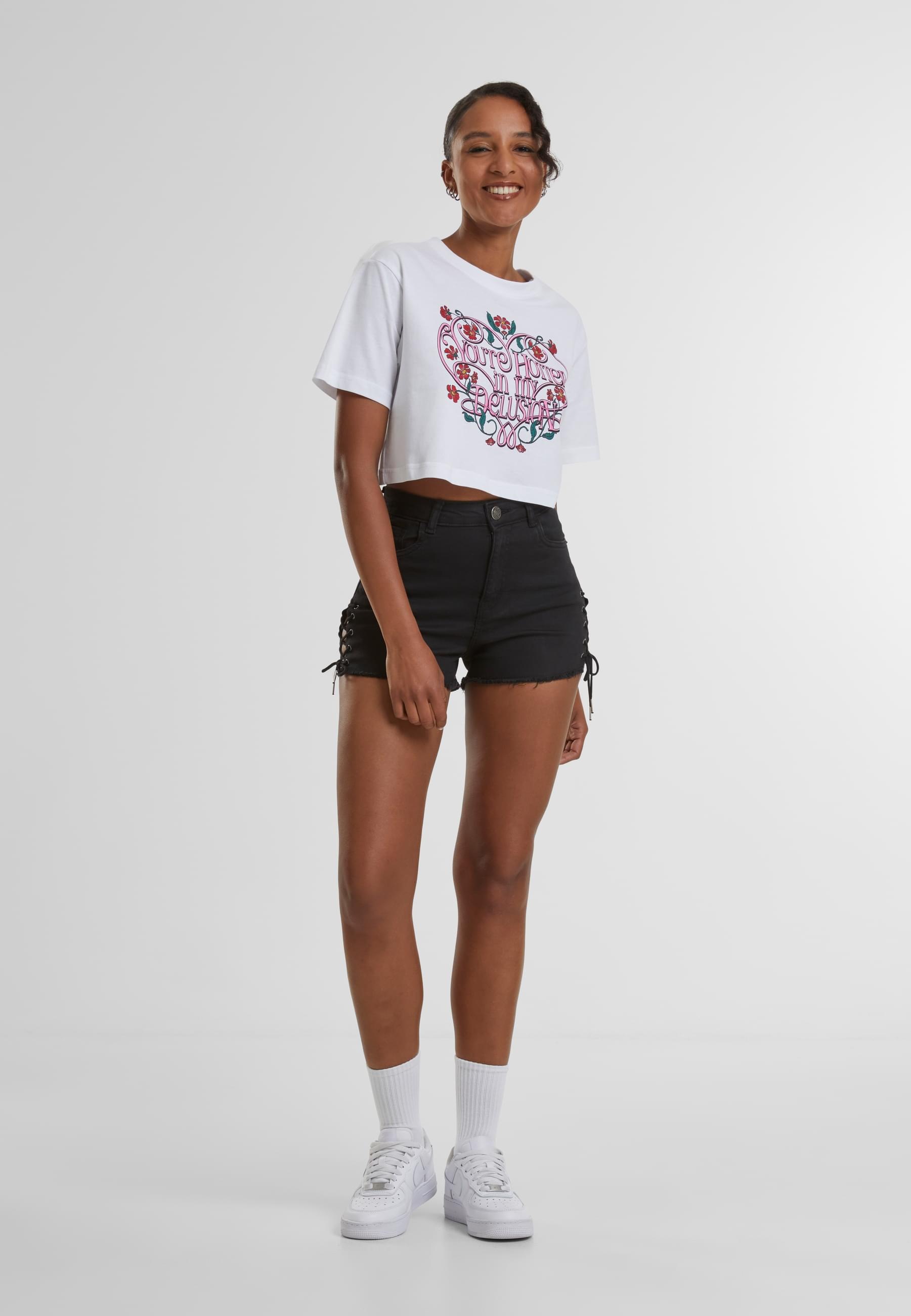 Miss Tee T-Shirt »Miss Tee Damen Hotter Delusion Ladies Short Overized Tee«, (1 tlg.)