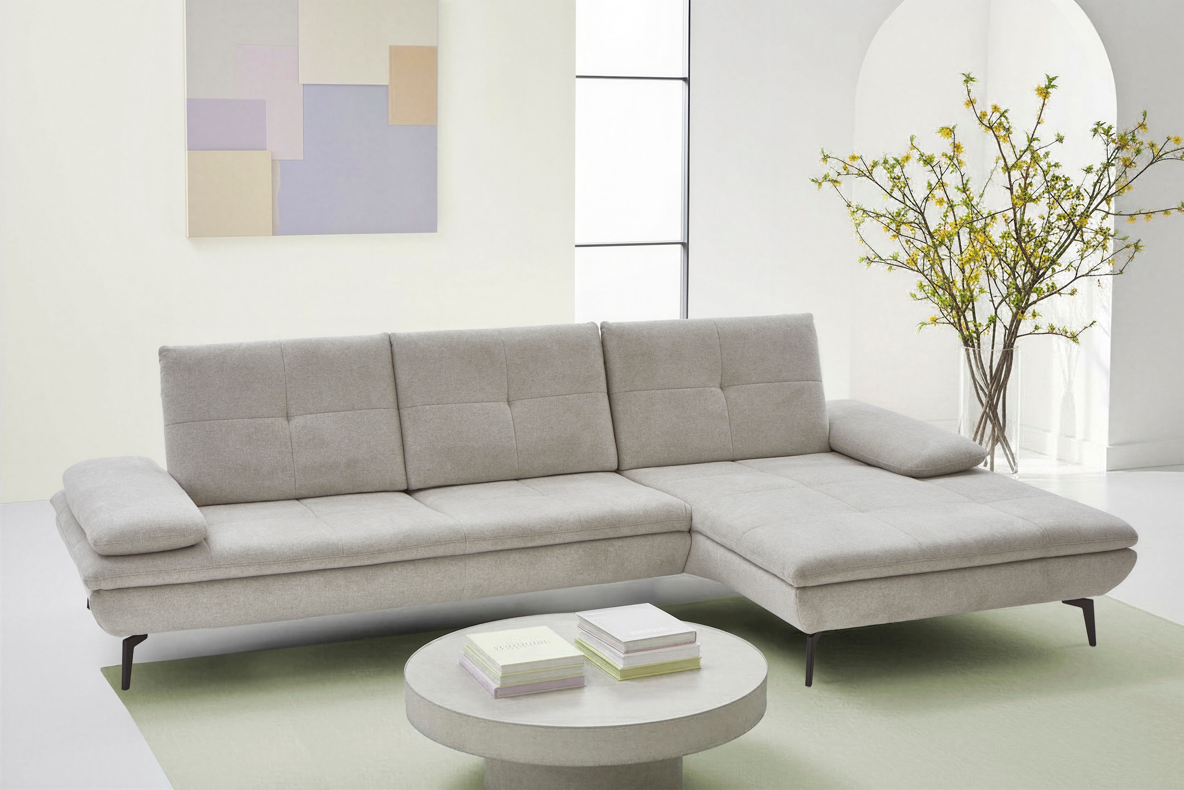 Die PlanBar Ecksofa "MP-IN23002 L-Form" wahlweise mit Armteil- und Sitztief günstig online kaufen