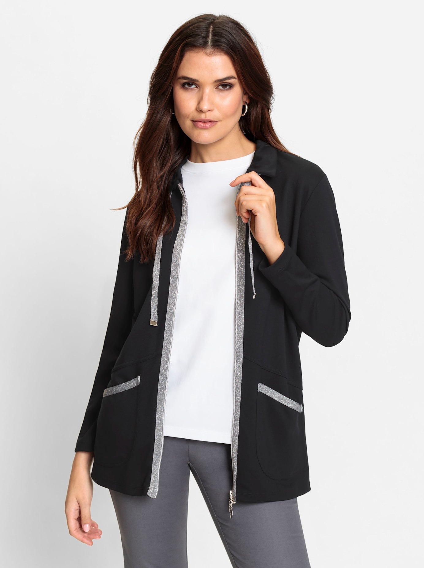 Inspirationen Shirtjacke "Shirtjacke" 1 Stk. tlg. günstig online kaufen