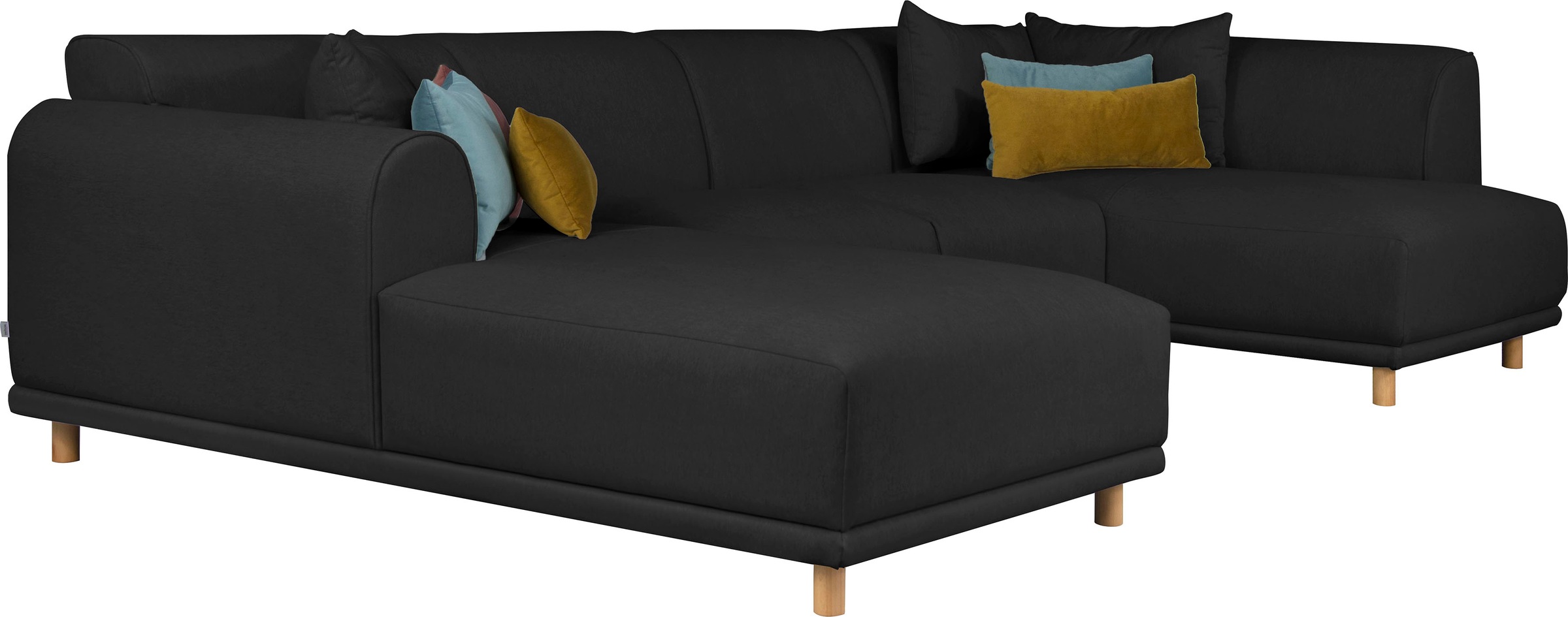 andas Wohnlandschaft »Maroon U-Form«, in skandinavischem Design, mit losen Kissen