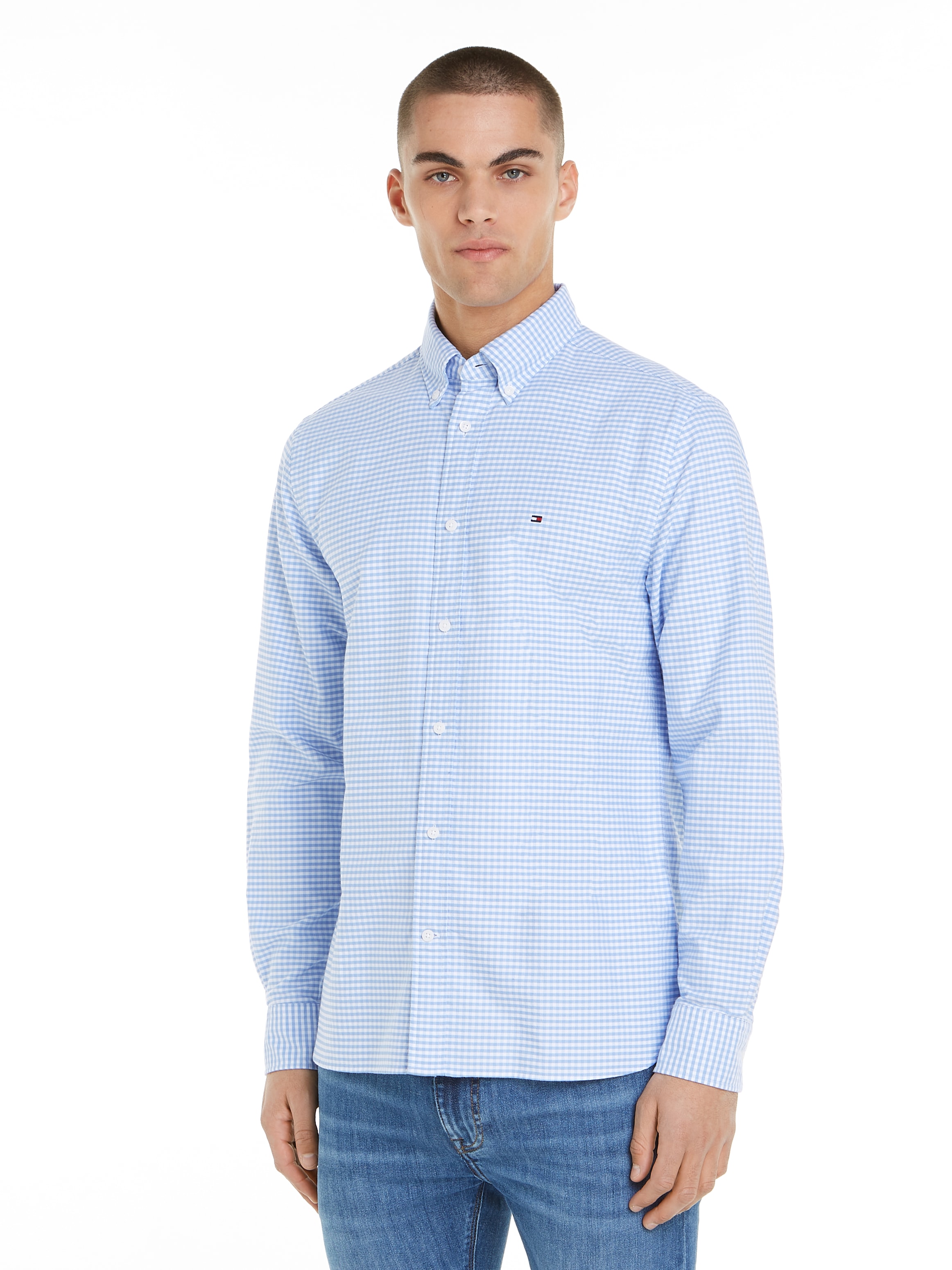 Langarmhemd »HERITAGE OXFORD GINGHAM RF SHIRT«, mit modischem Klein-Karomuster