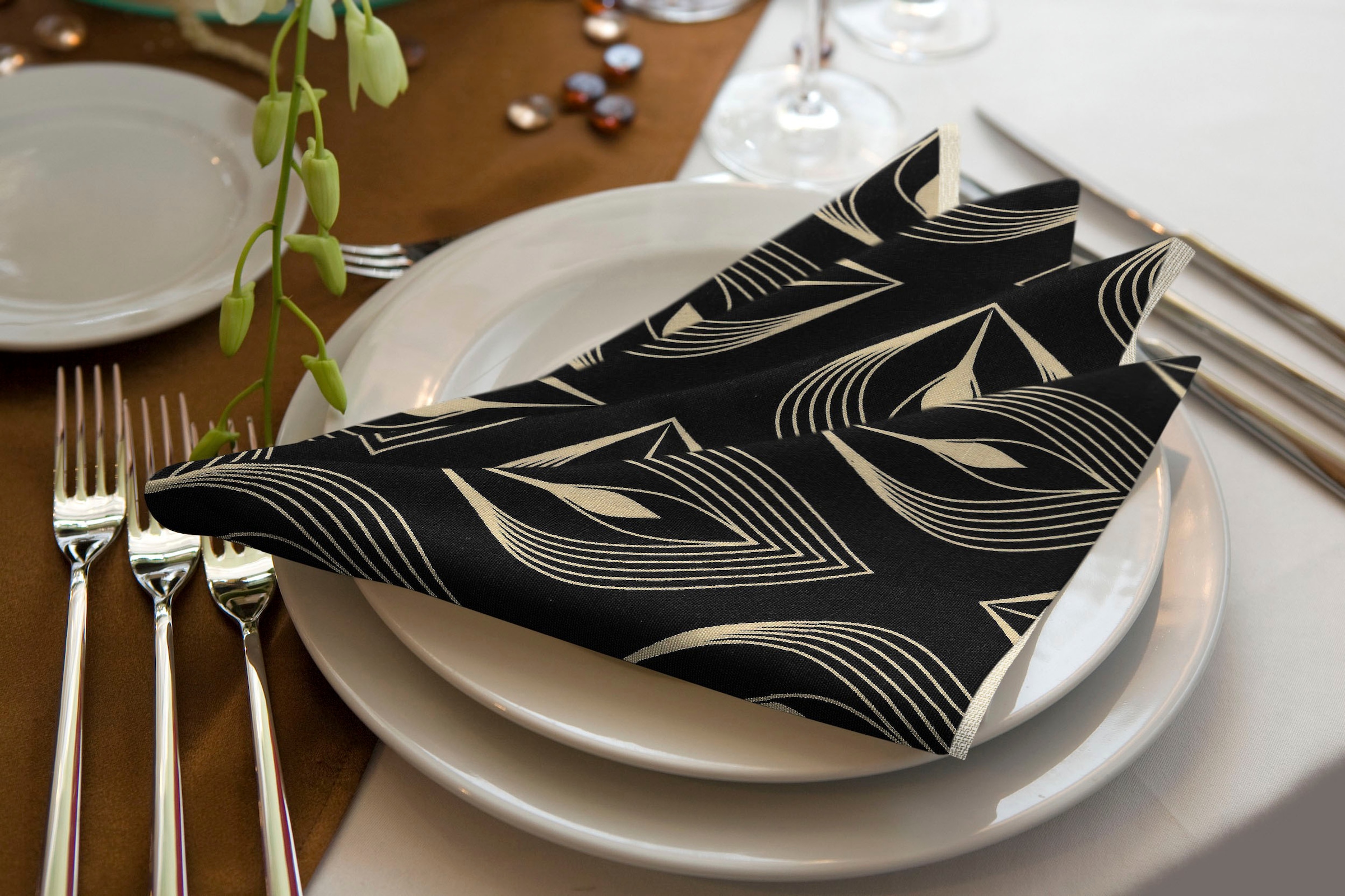 Adam Stoffserviette "Feathers" GOTS organic,zertifiziert durch CERES 0242Ma günstig online kaufen