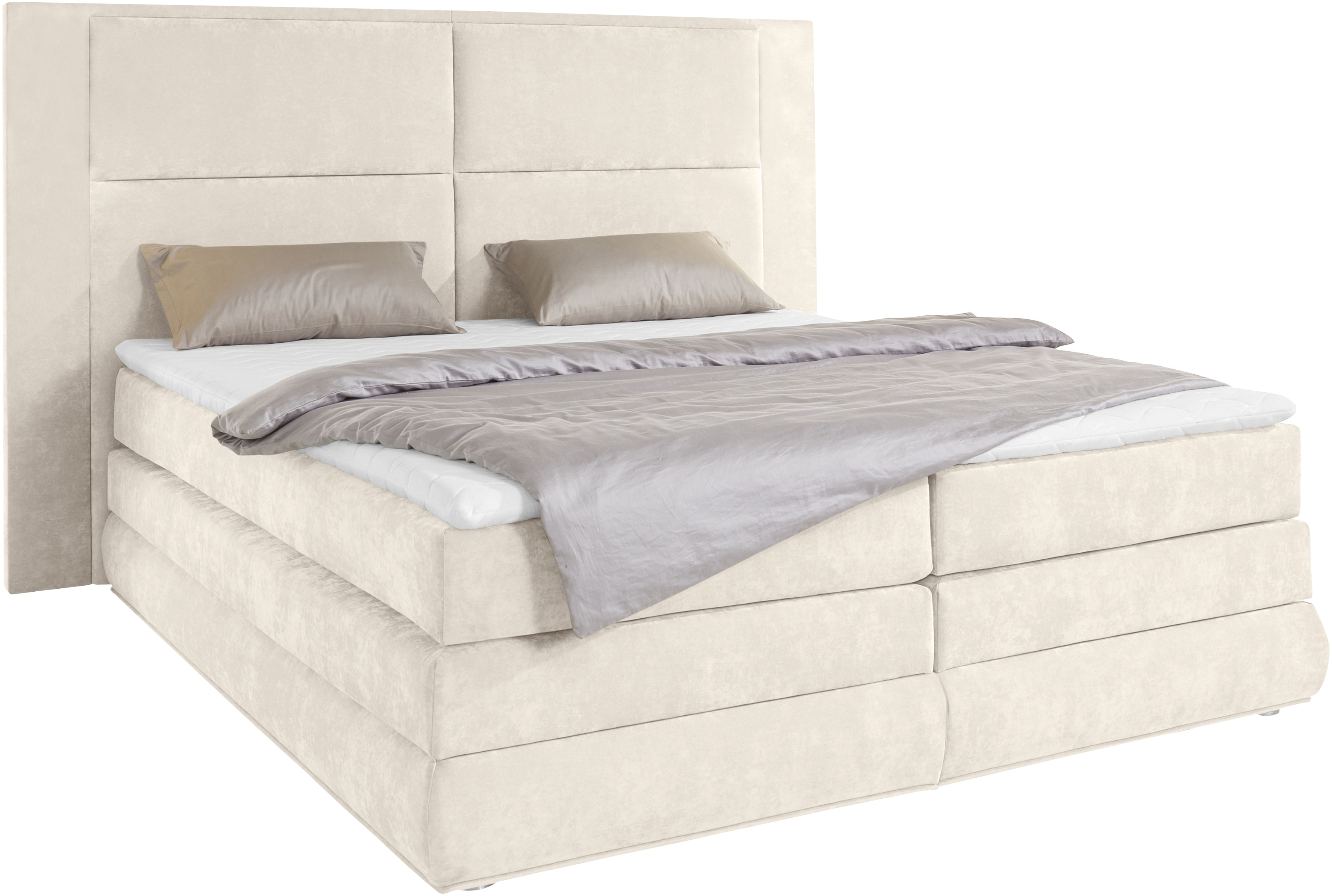 Boxspringbett »Copenhagen«, inklusive Bettkasten, Topper, wahlweise mit LED-Beleuchtung