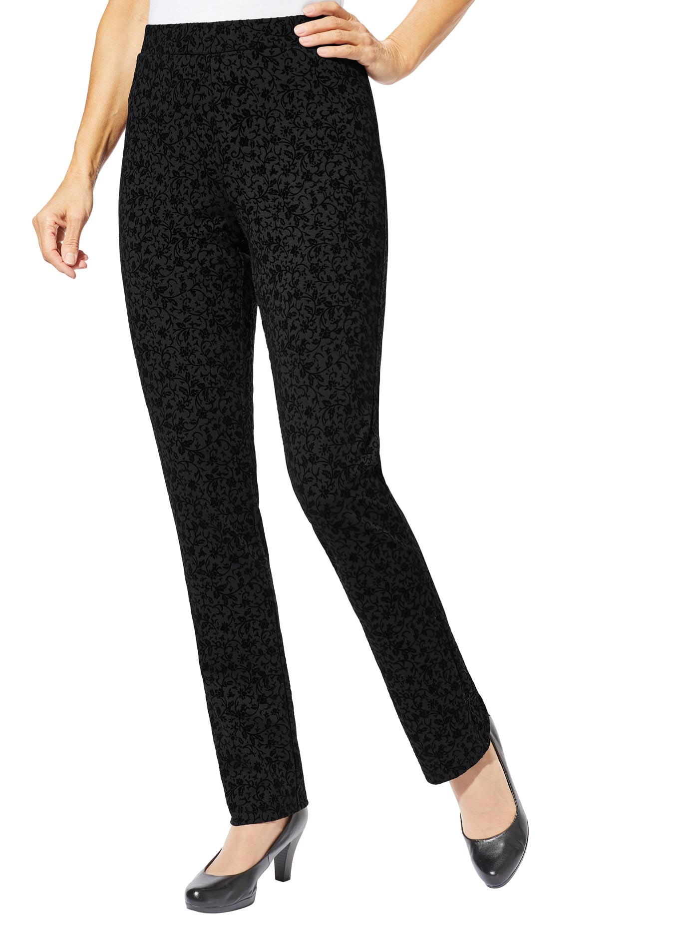 Jersey-Hose mit Blumen-Druck