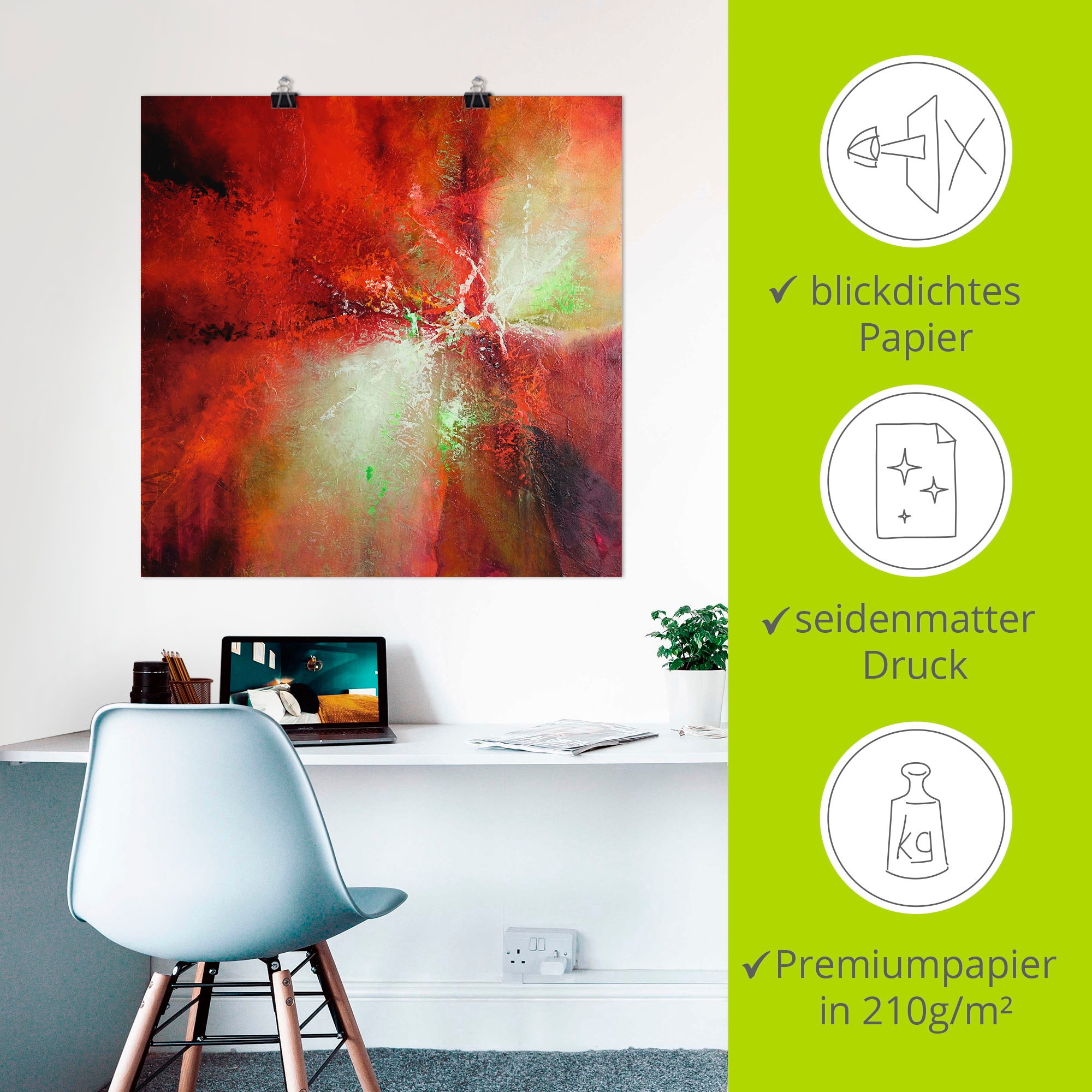 Artland Wandbild »Energie«, Gegenstandslos, (1 St.), als Leinwandbild, Poster in verschied. Größen