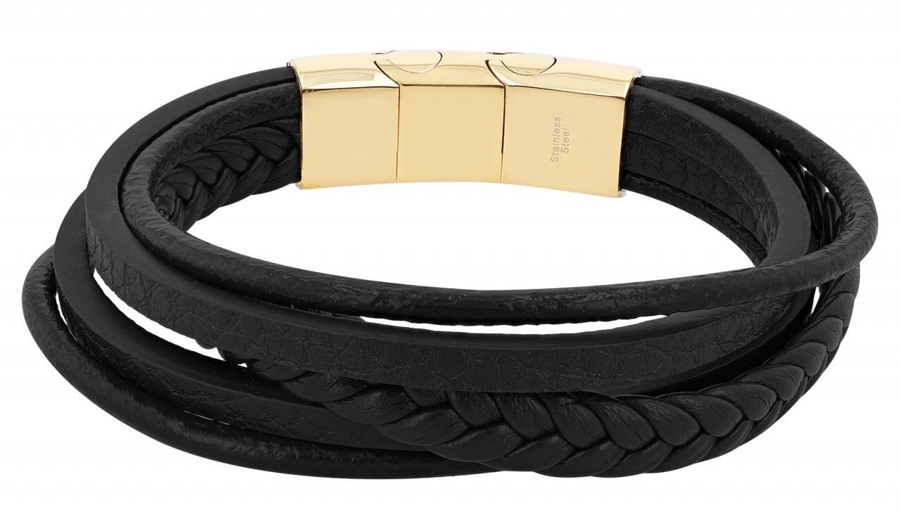Adelia's Stainless Steel Bracelet Black/Gold 19