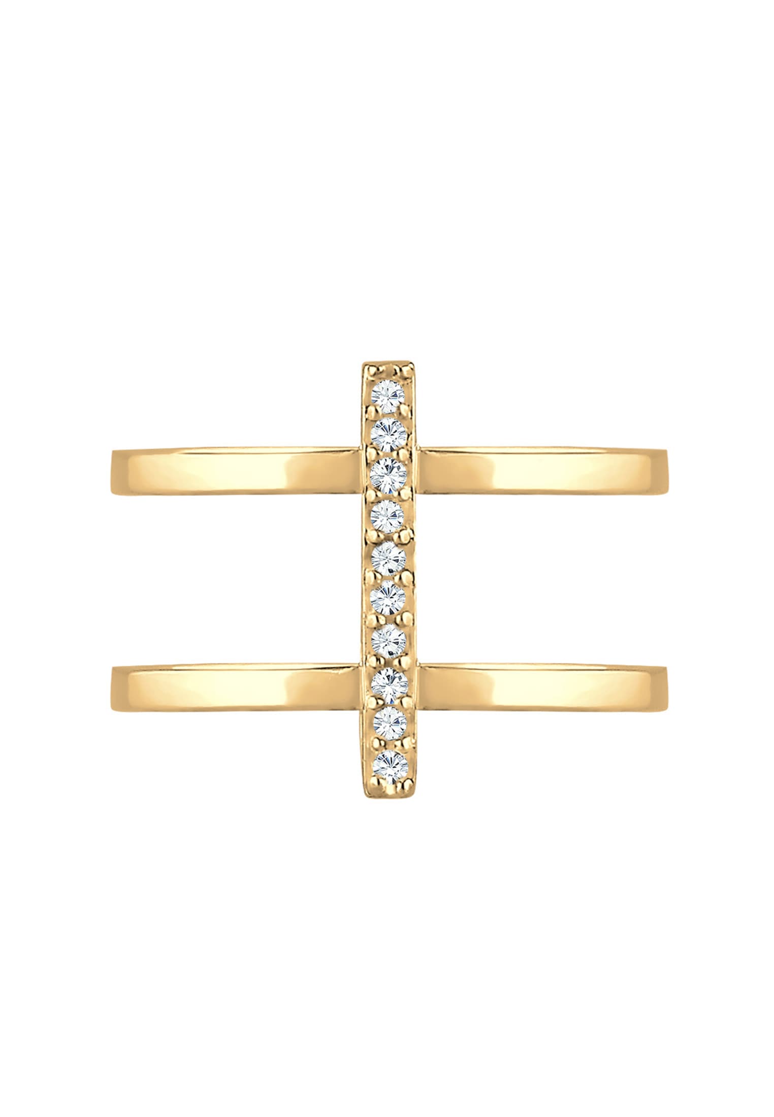 Elli Fingerring »GLas Kristalle Weiß 925 Sterling Silver«