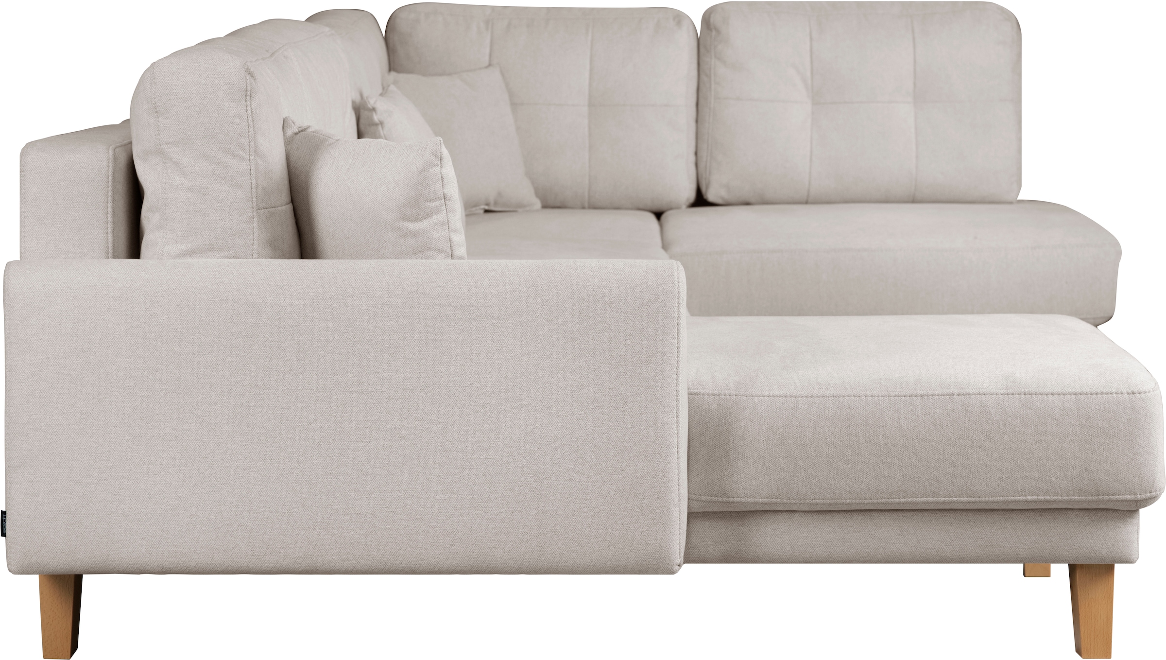 Home affaire Wohnlandschaft »TRIPLO U-Form wahlweise mit Schlaffunktion, B/T/H: 310/192/90 cm«, Schlafsofa, auch mit Bettkasten, Steppung im Rückenkissen