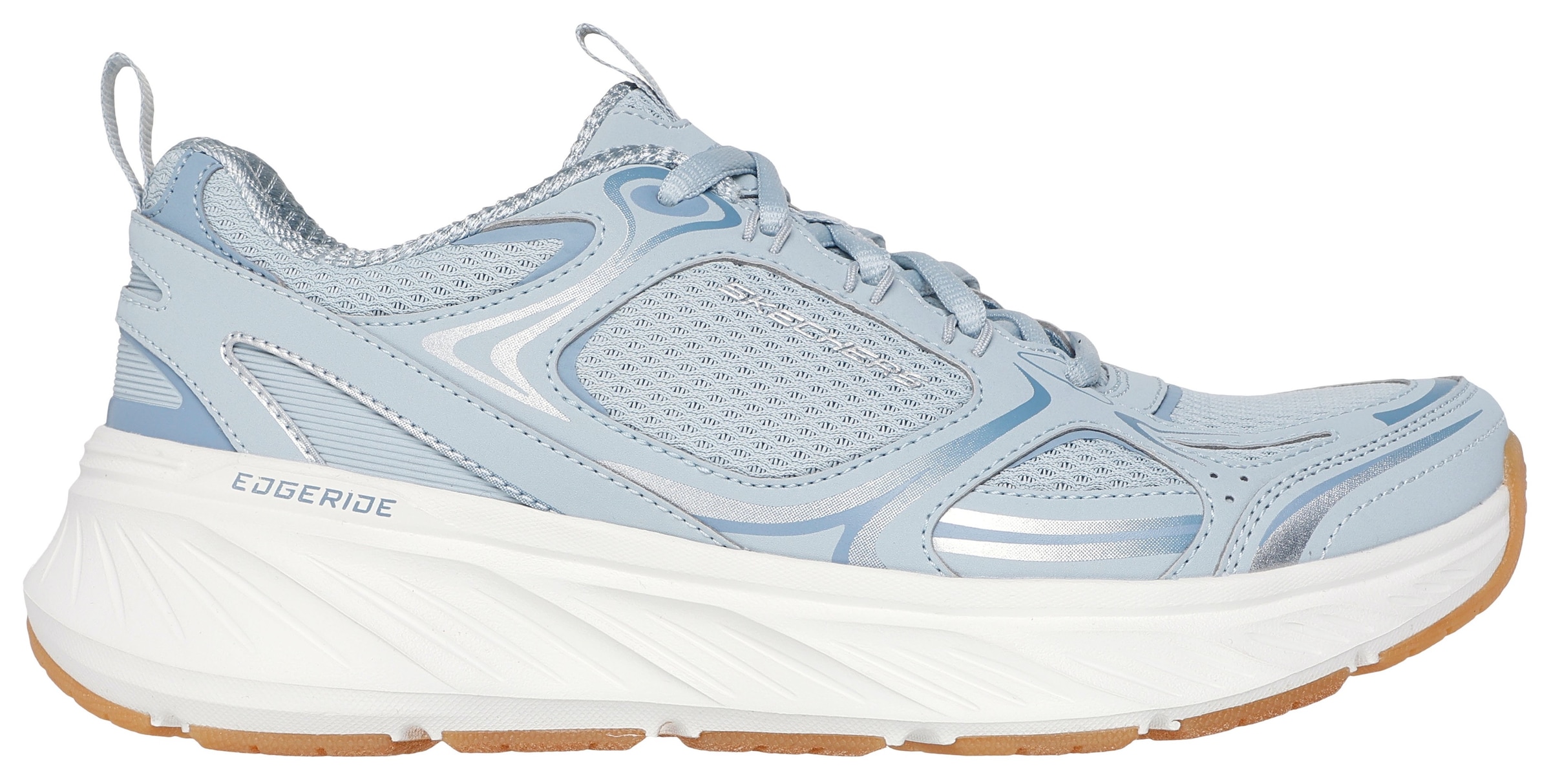 Skechers Sneaker »EDGERIDE-SILVER ECLIPSE«, Retro Sneaker, Schnürschuh mit Metallic-Besätzen