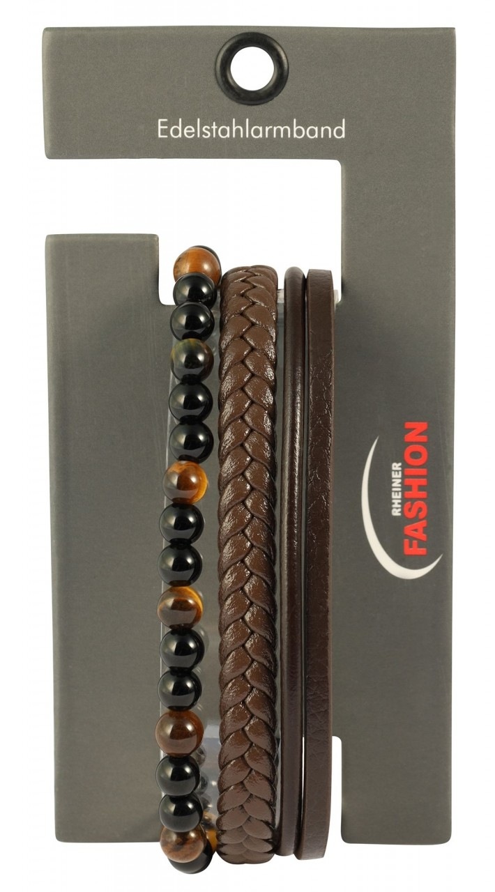 Adelia´s Edelstahlarmband »Herren Armband aus Edelstahl mit Onyx«
