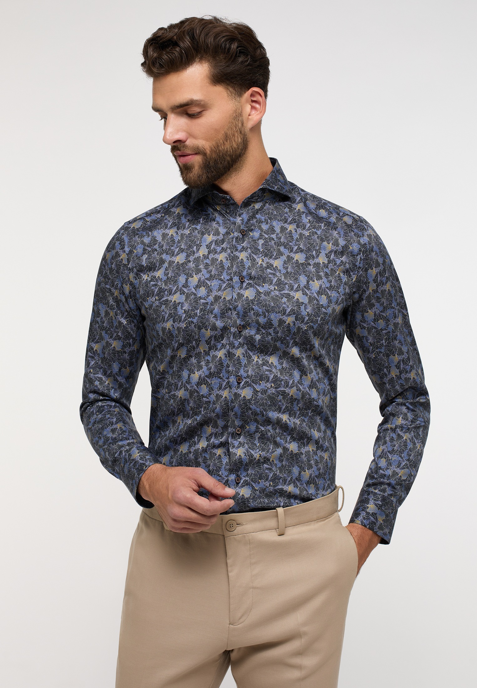 Eterna Langarmhemd "SLIM FIT" NON IRON (bügelfrei) günstig online kaufen