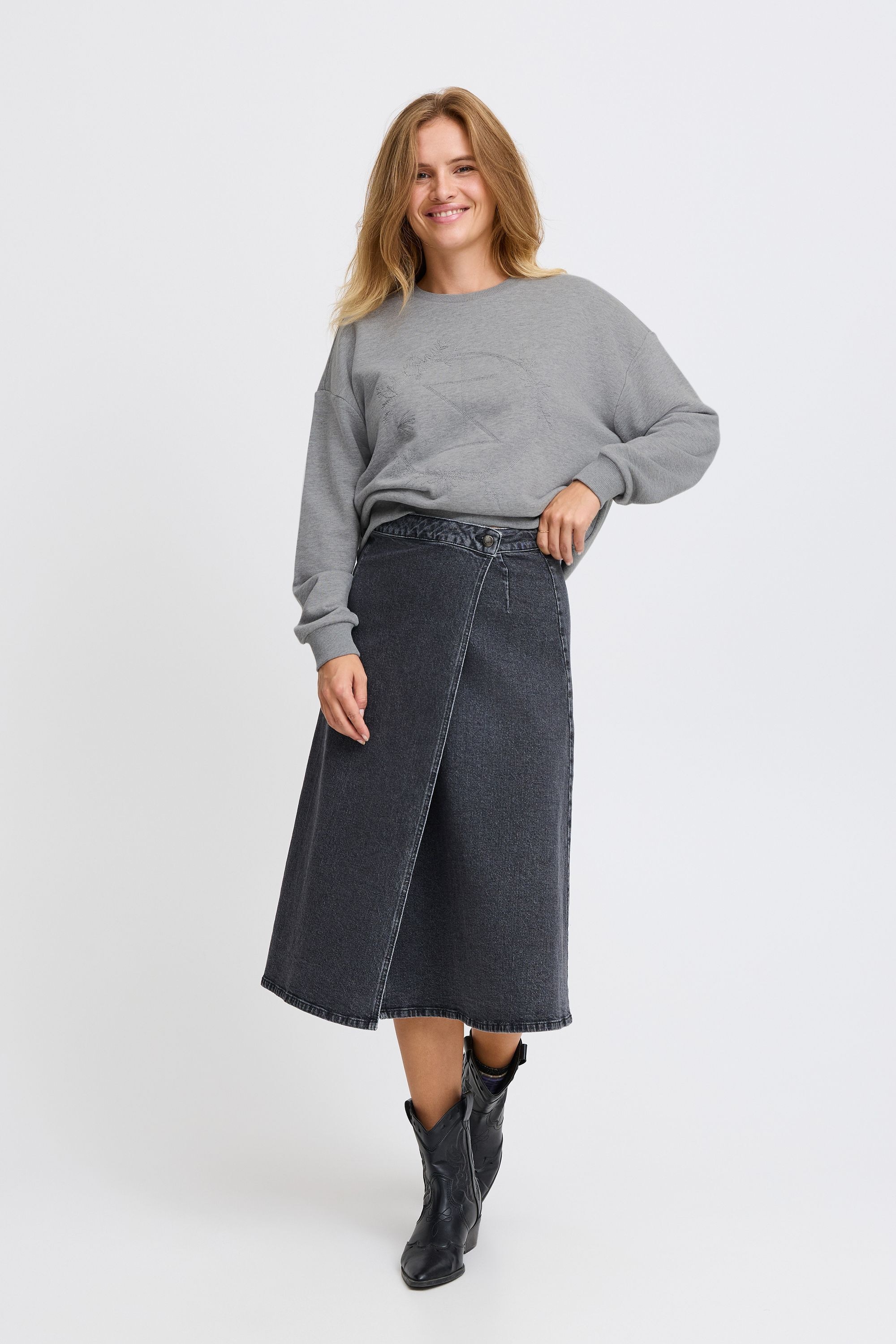 Pulz Jeans Rundhalspullover »Rundhalspullover PZTABITA Logo Sweatshirt«
