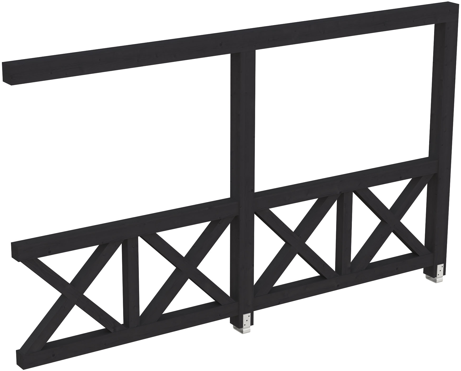 Skanholz Carport-Seitenwand »Andreaskreuz«, Wandanbau