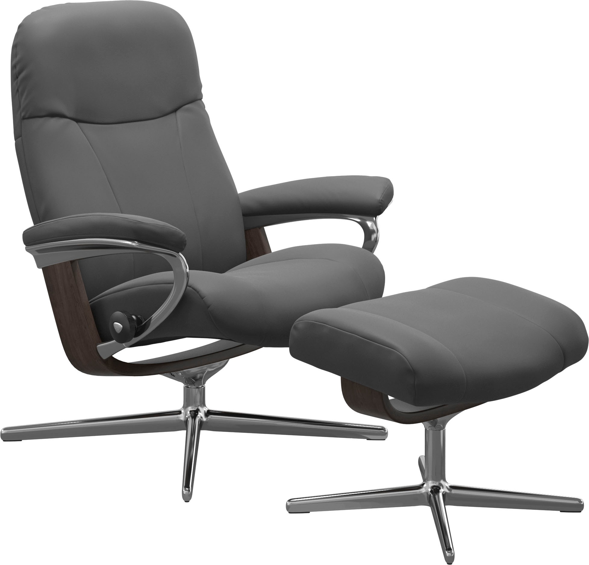 Stressless Fußhocker "Garda", mit Cross Base, Größe M & L, Holzakzent Wenge