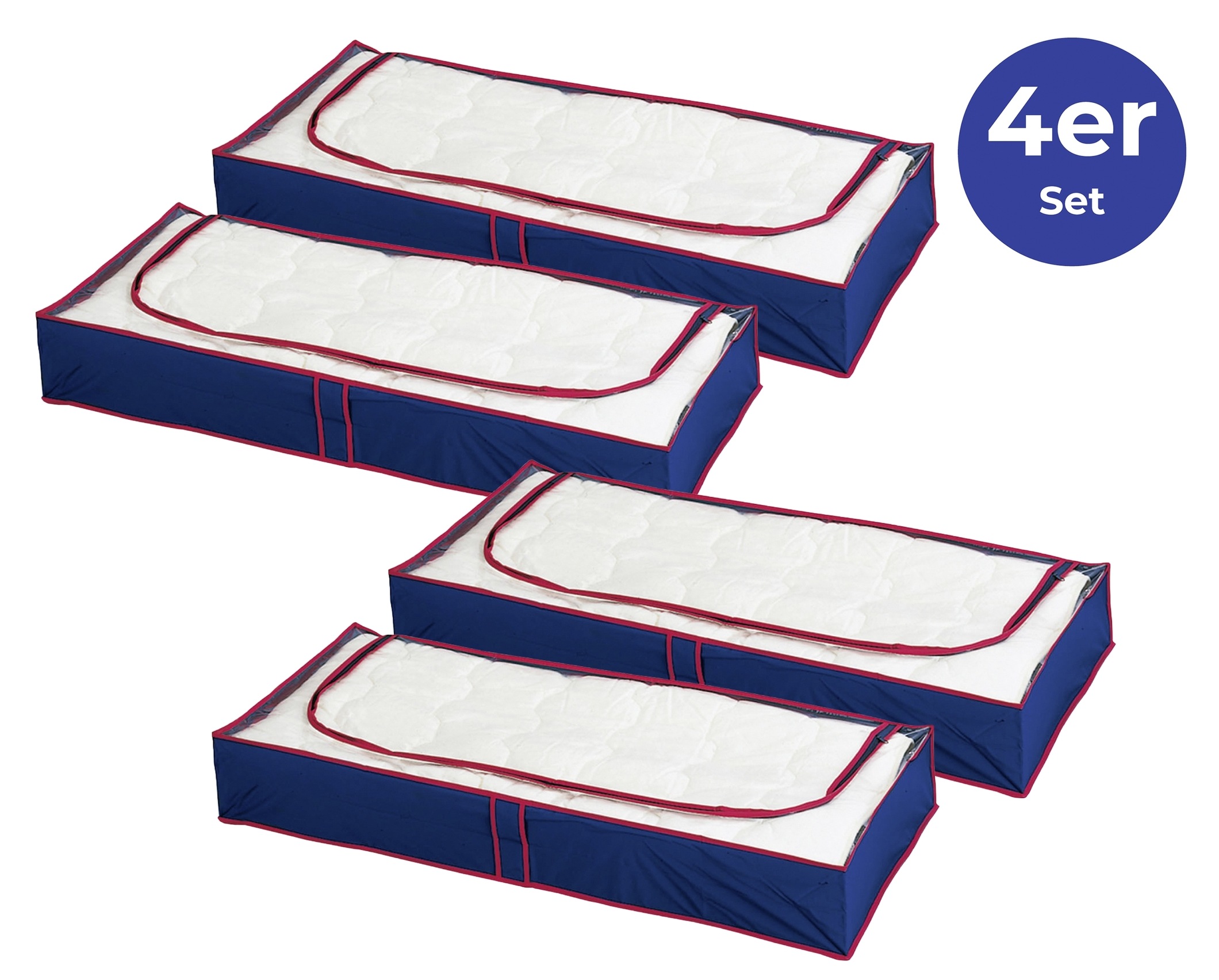 Maximex Unterbettkommode "Blau-Rot", (Set, 4 St.), Aufbewahrungsbox für Kle günstig online kaufen