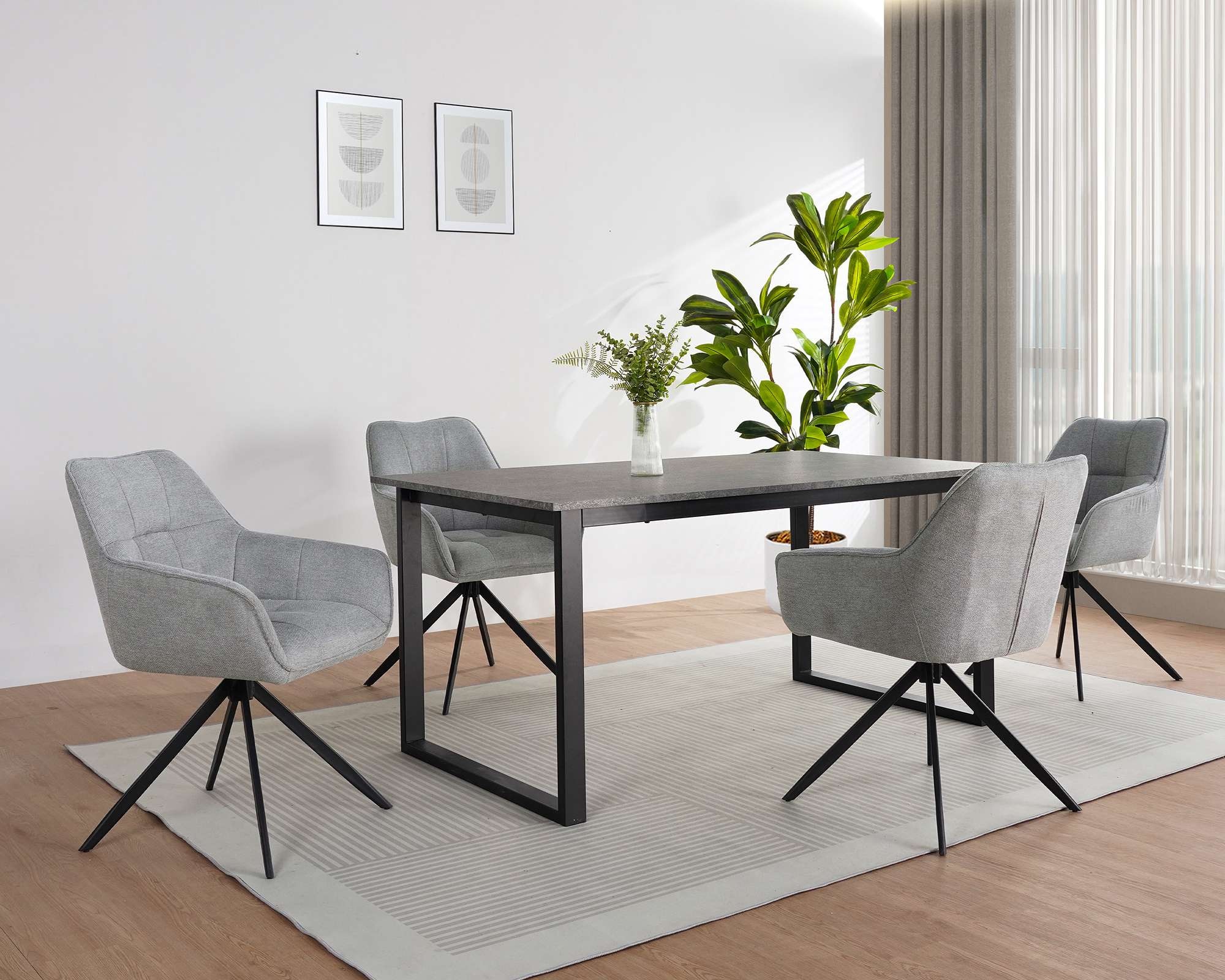 OTTO home Esstisch "Barcell" schwarzes Metallgestell, Plattenvarianten wähl günstig online kaufen