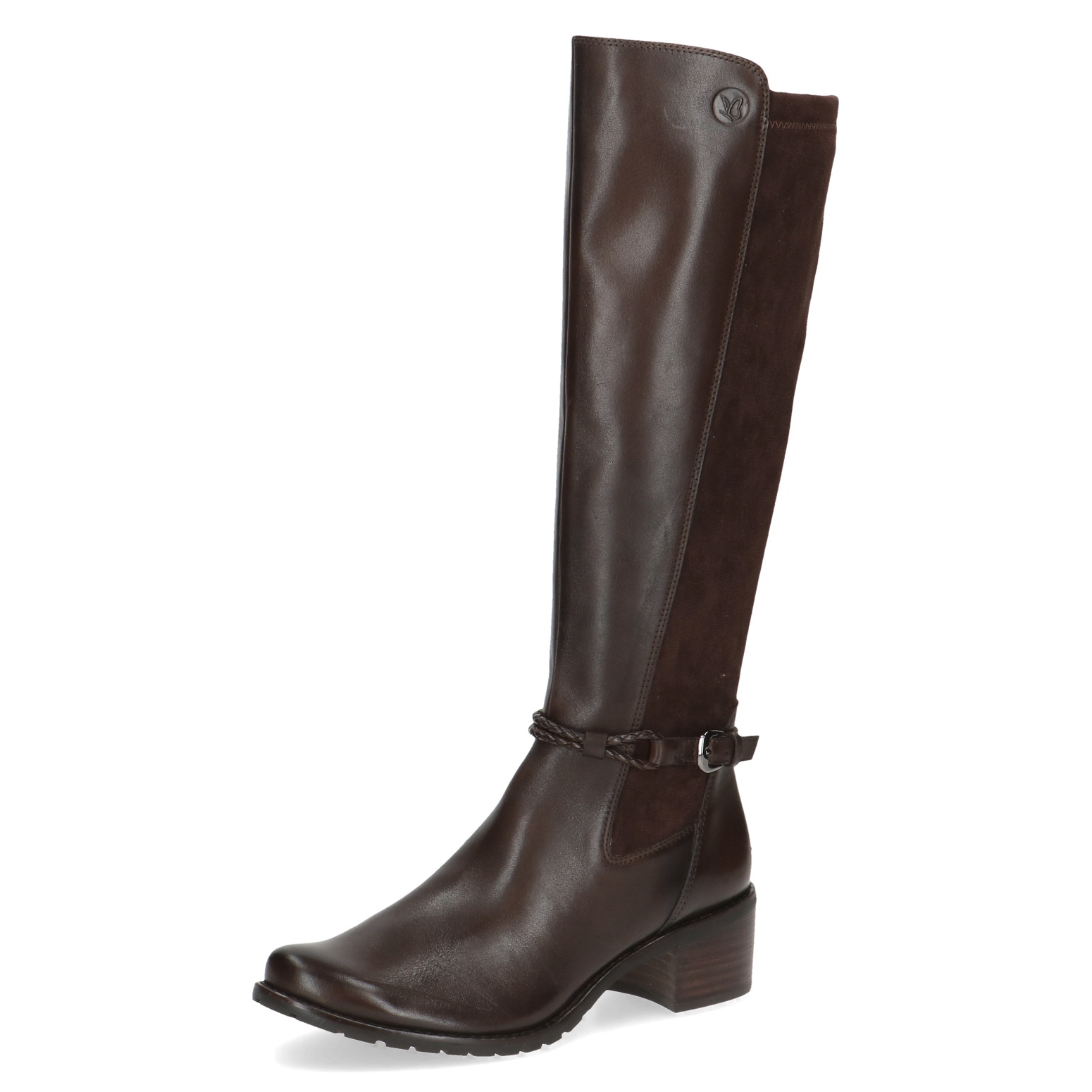 Caprice Stiefel, Blockabsatz, Langschaftstiefel, Businessstiefel mit Flecht günstig online kaufen