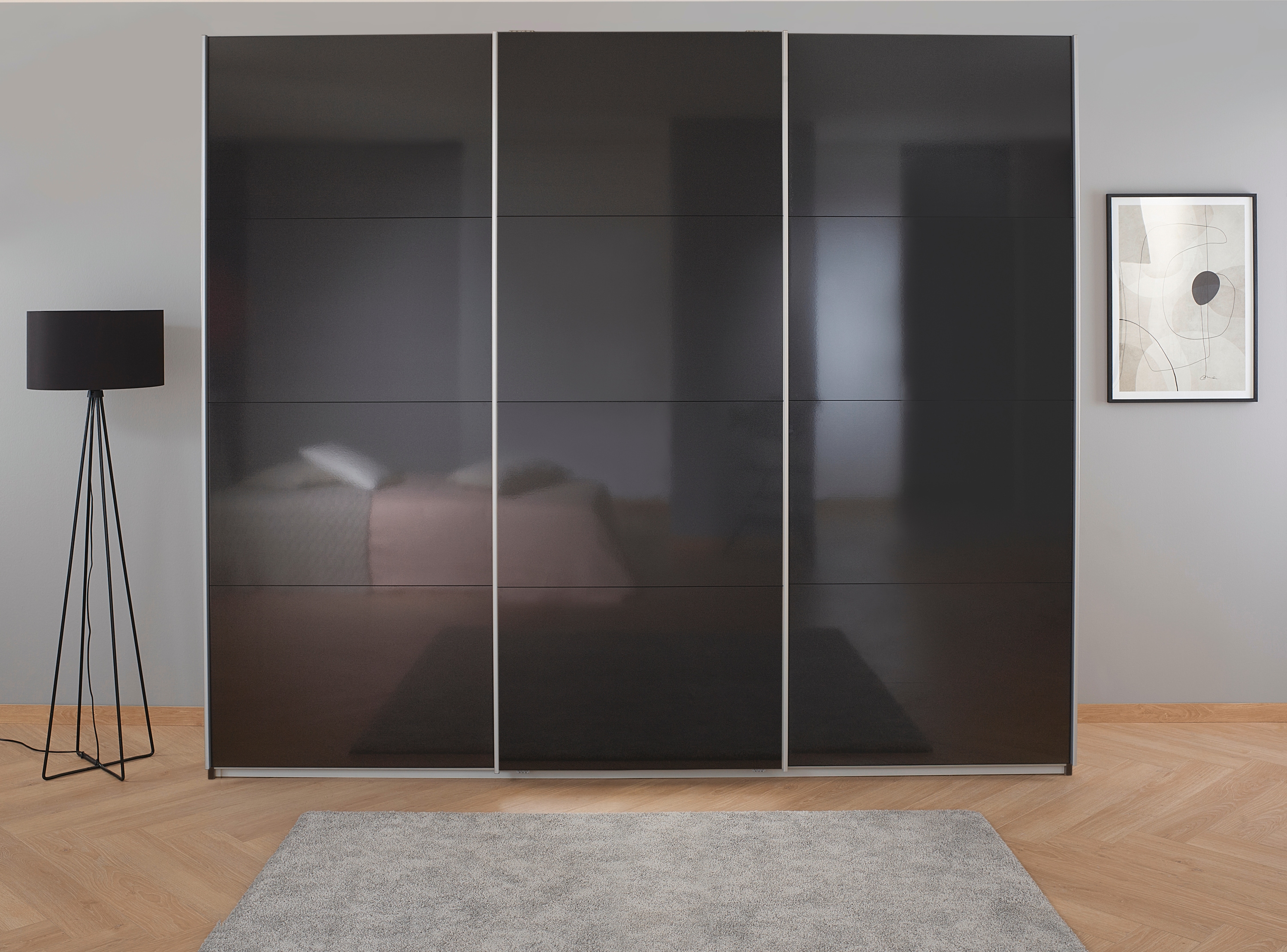 OTTO home Kleiderschrank "Mehrzweckschrank Aktenschrank Möbel Mietswohnung Schlafzimmer KOLUNA" 3 Ausstattungen BASIC/CLASSIC/PREMIUM (inkl. SOFT-CLOSE-FUNKTION), Breiten 203/271/315/360cm Höhen 210/229 Hochglanzfront MADE IN GERMANY