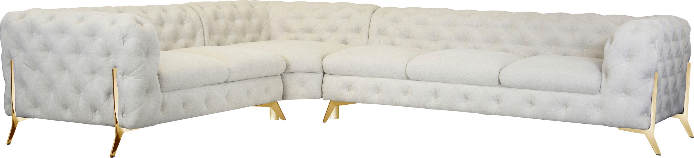 Home affaire Chesterfield-Sofa "Amaury L-Form" großes Ecksofa, Chesterfield günstig online kaufen