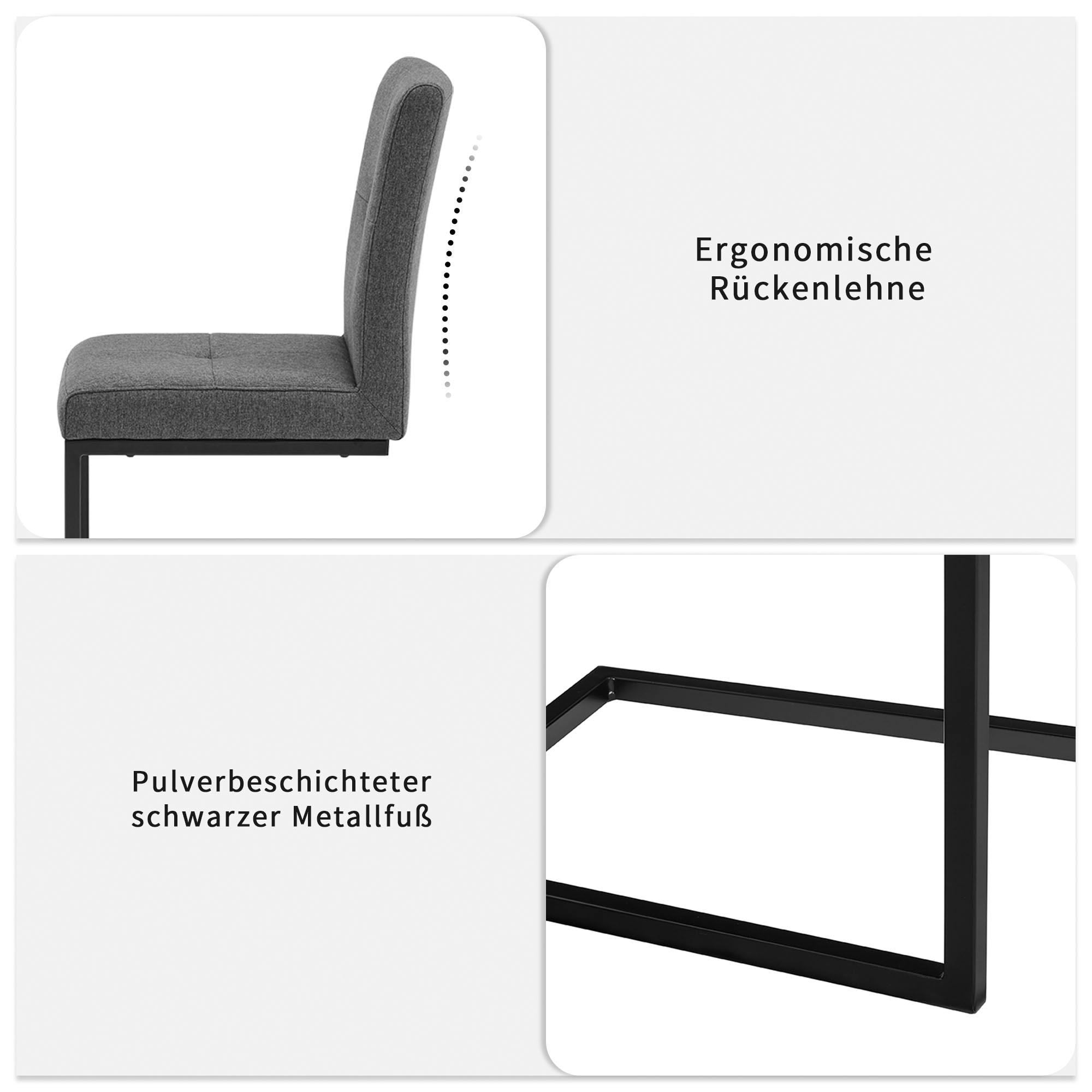 OTTO home Essgruppe »Gellina« Set, 4 tlg. ausziehbarer Esstisch, Freischwinger, Sitzbank mit Rückenlehne