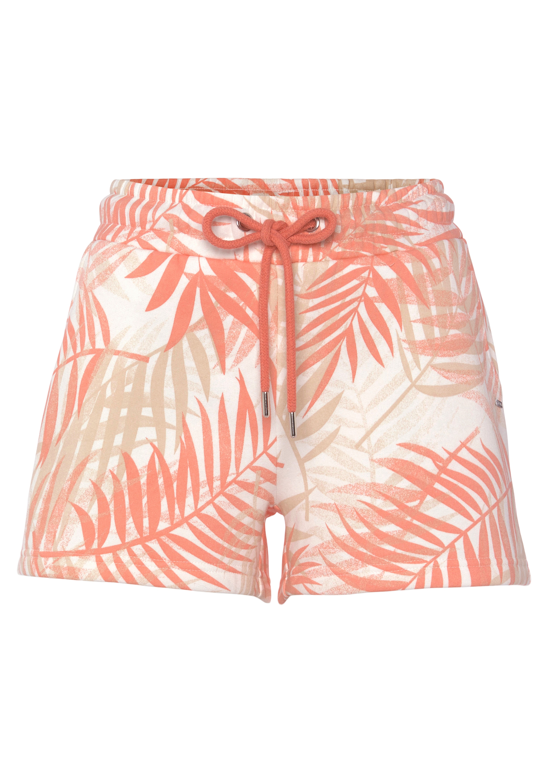 LASCANA Sweatshorts, Loungeshorts im schönen Allover-Blätterdruck, Loungewear