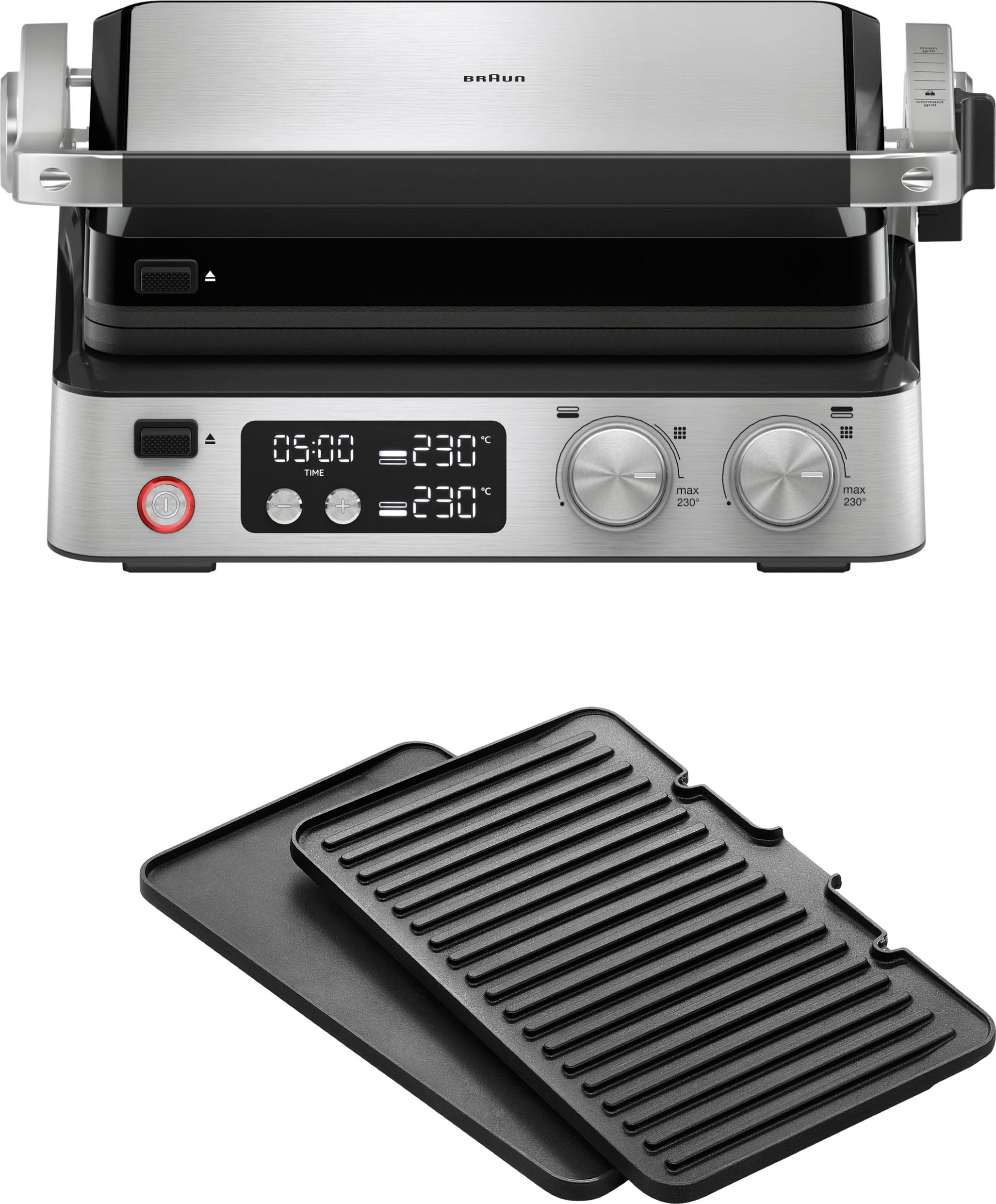 Braun Kontaktgrill "Multigrill 7 CG 7040 silber", 2000 W