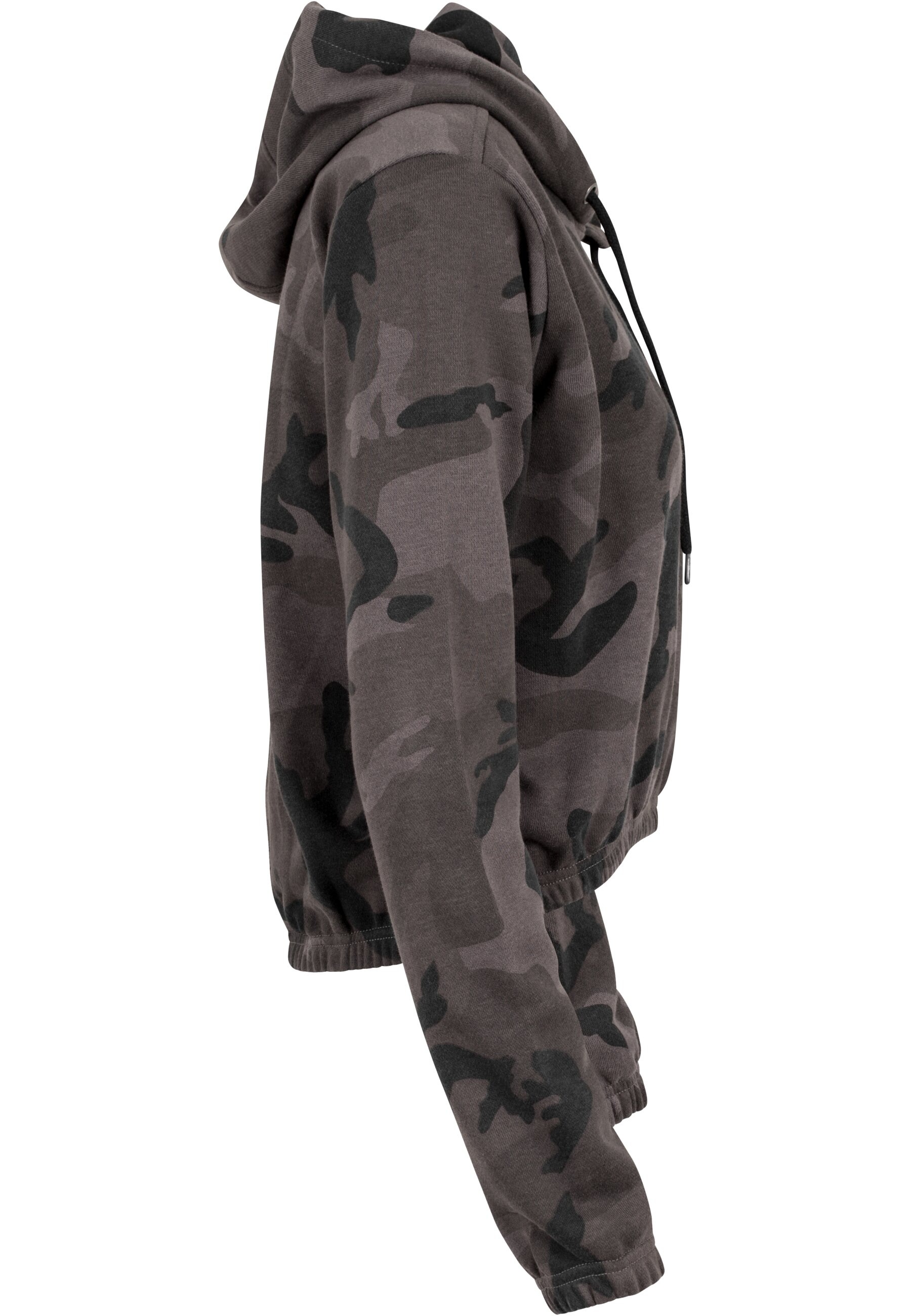 URBAN CLASSICS Rundhalspullover »Urban Classics Damen Ladies Camo Cropped Hoody«, (1 tlg.)