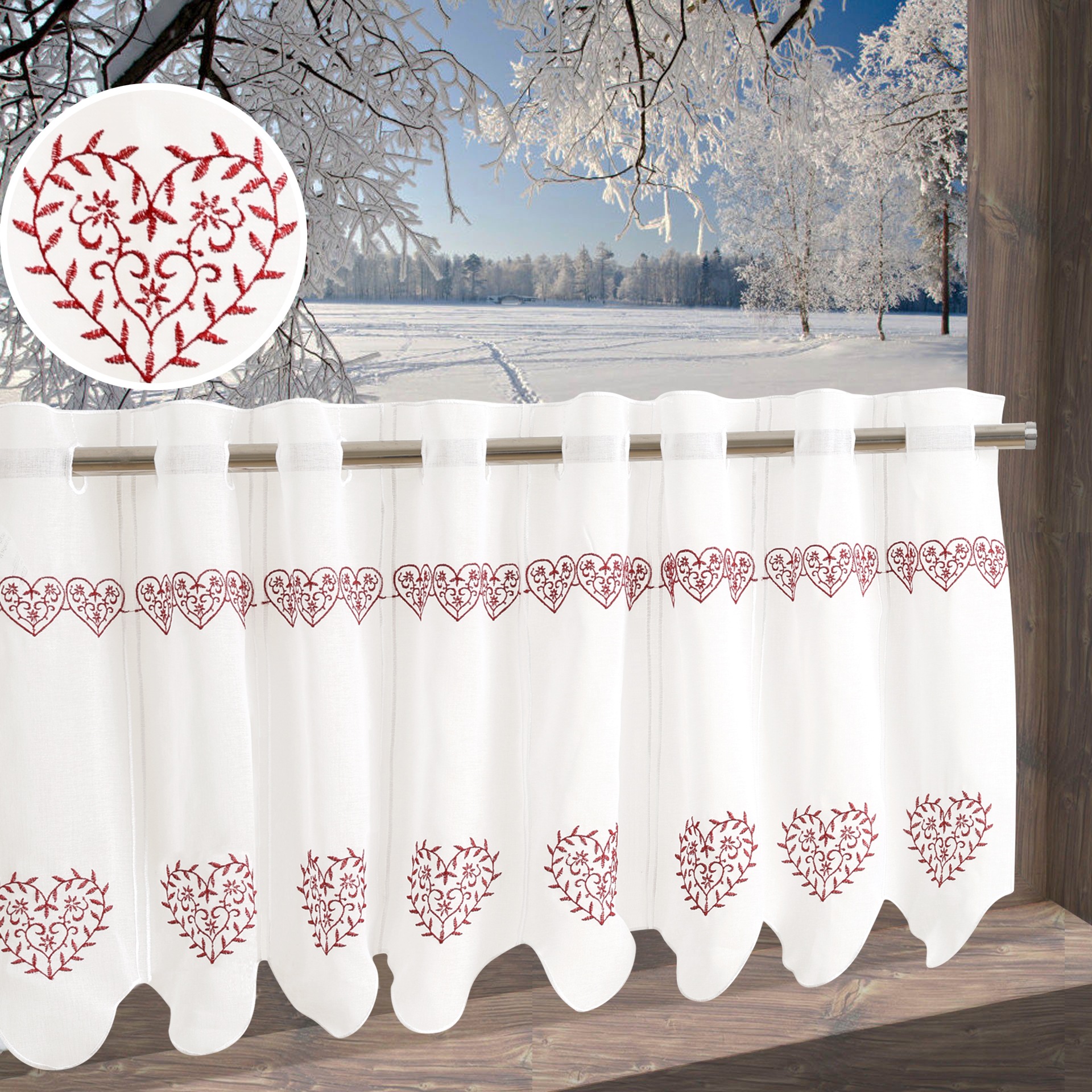 Home affaire Scheibengardine "Bilten" Durchzuglöcher 1 Stk. tlg. günstig online kaufen