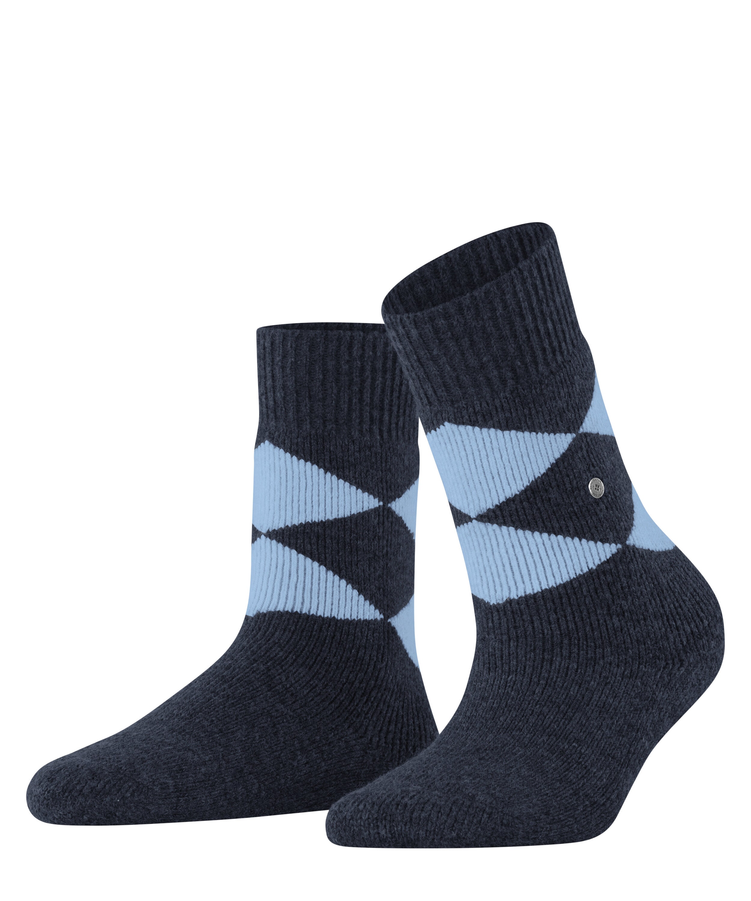 Burlington "Cosy Argyle" Einheitsgröße 36-41, Argyle-Muster, wärmend, Vollplüsch innen