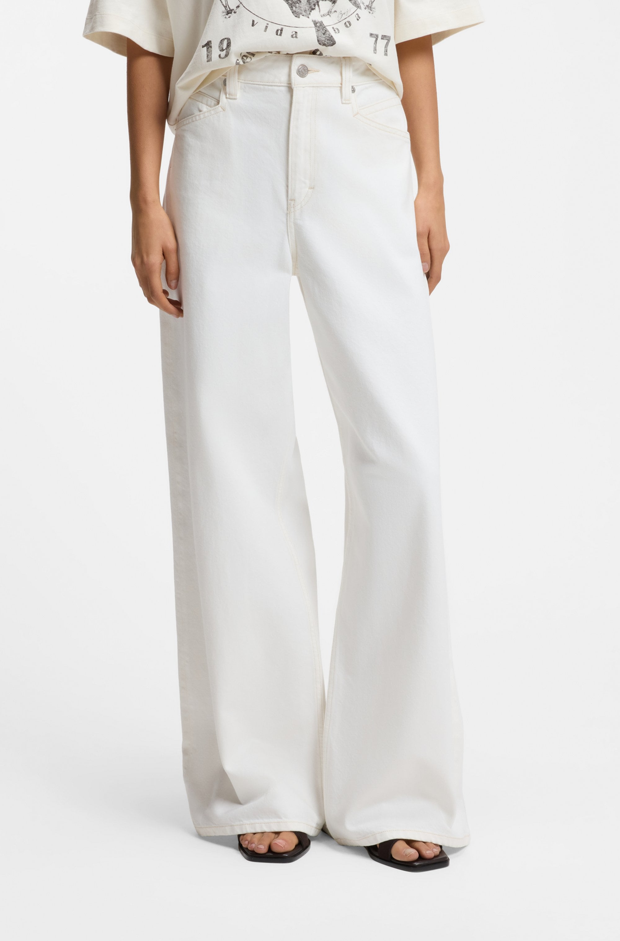 BOSS ORANGE Relax-fit-Jeans "SLOUCHY MR 2.0 Premium Damenmode" Wide Leg mit günstig online kaufen