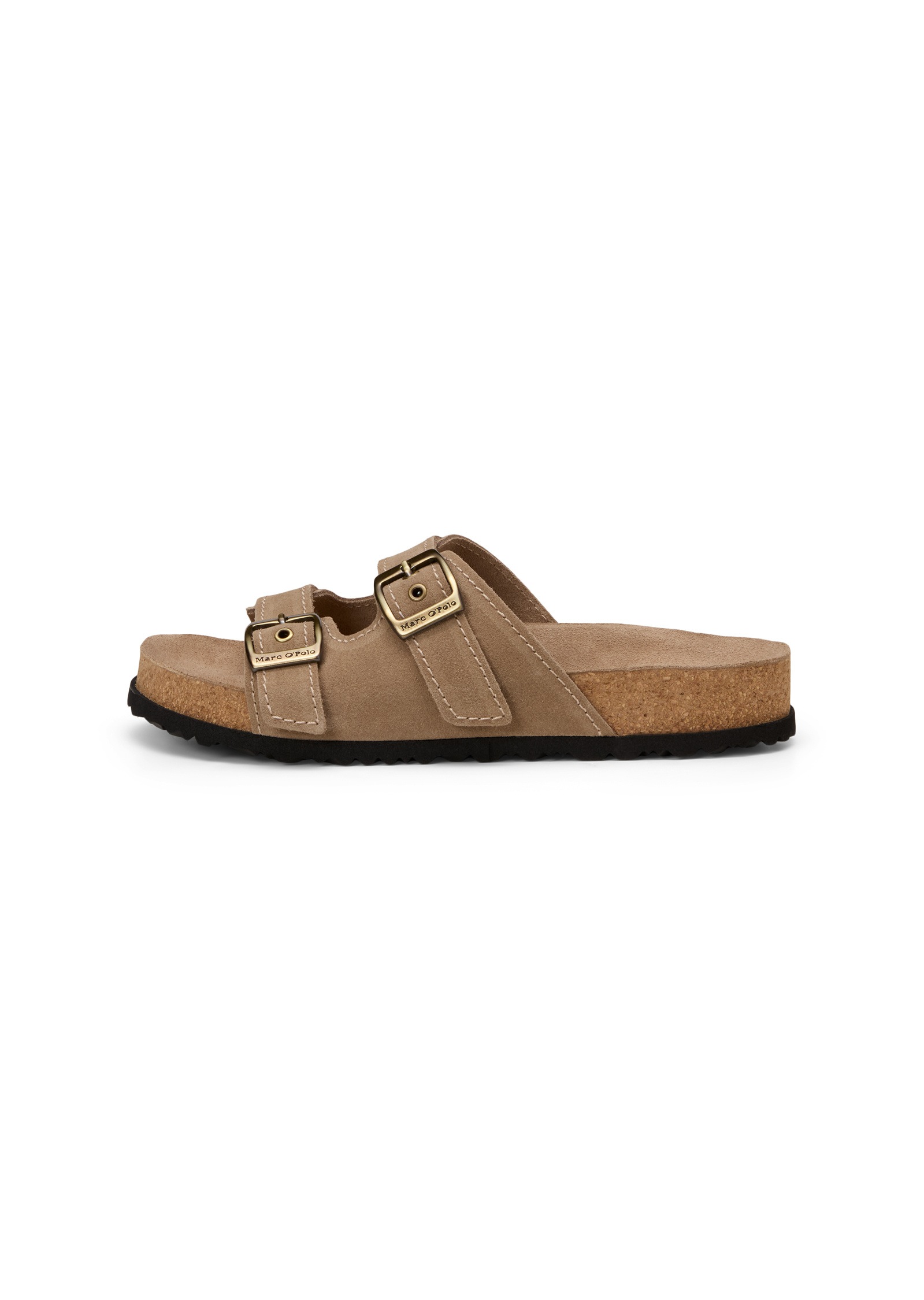 Sandale MARC O'POLO "aus weichem Veloursleder", Damen, Gr. 42, light pure sand, Obermaterial: 100% Leder, unifarben, Schuhe Sandale 2