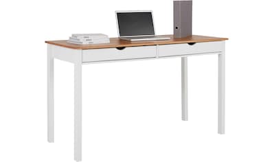 INOSIGN Schreibtisch »Gava«, aus massiven Kiefernholz, mit praktischen Griffmulden,... kaufen