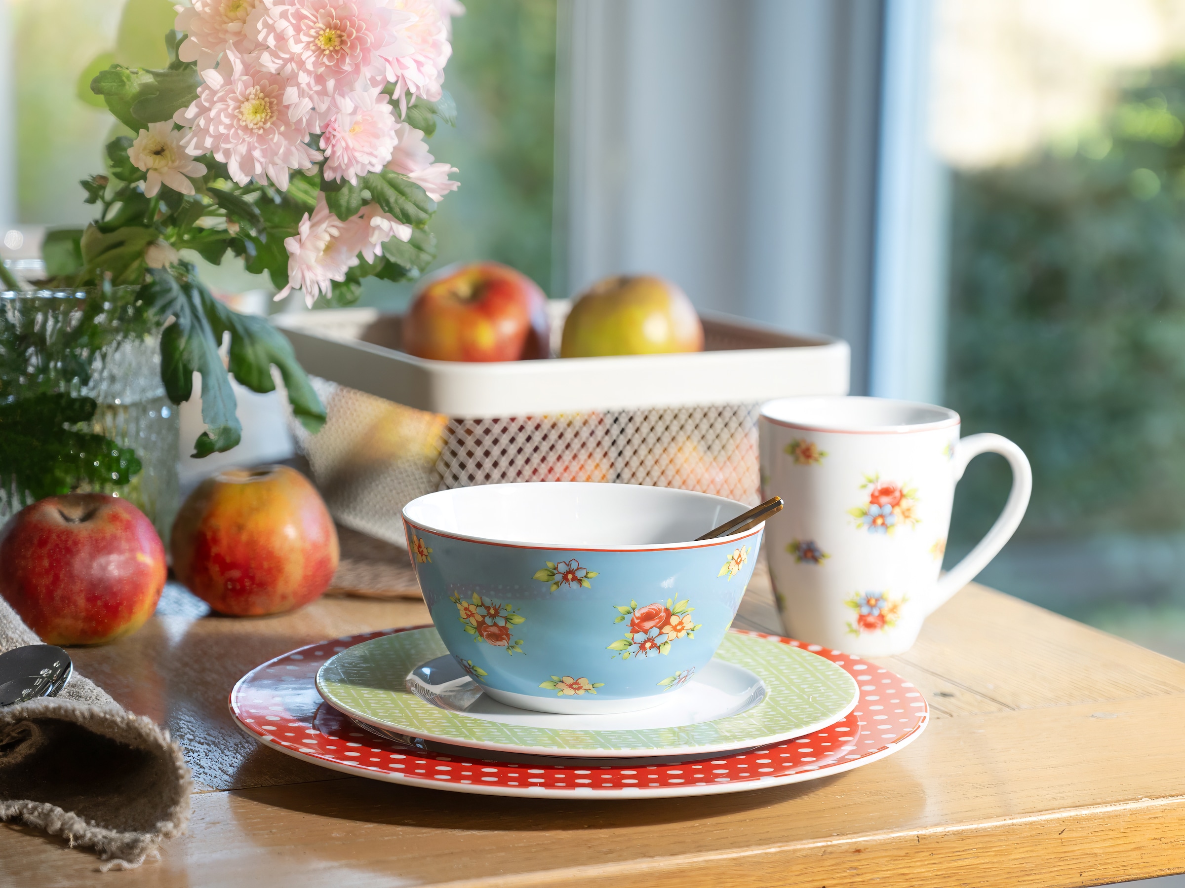 CreaTable Kombiservice »Geschirr-Set Emily« Service, romantisches Blumendekor, 16 Teile, für 4 Personen