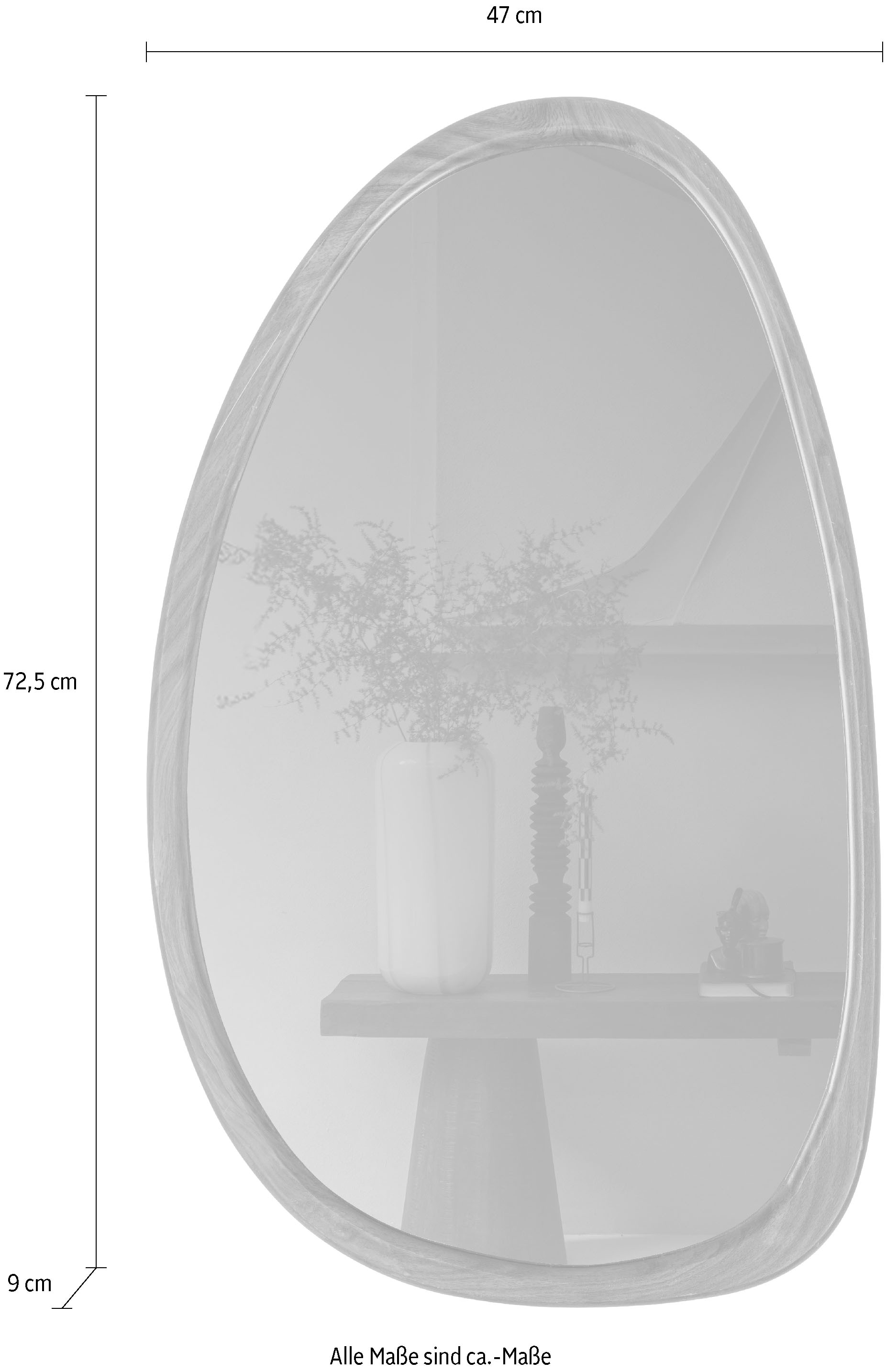 WOOOD Wandspiegel »Leif spiegel« Leif-Spiegel von WOOOD bietet Stil, MDF-Rahmen und verspieltes Design