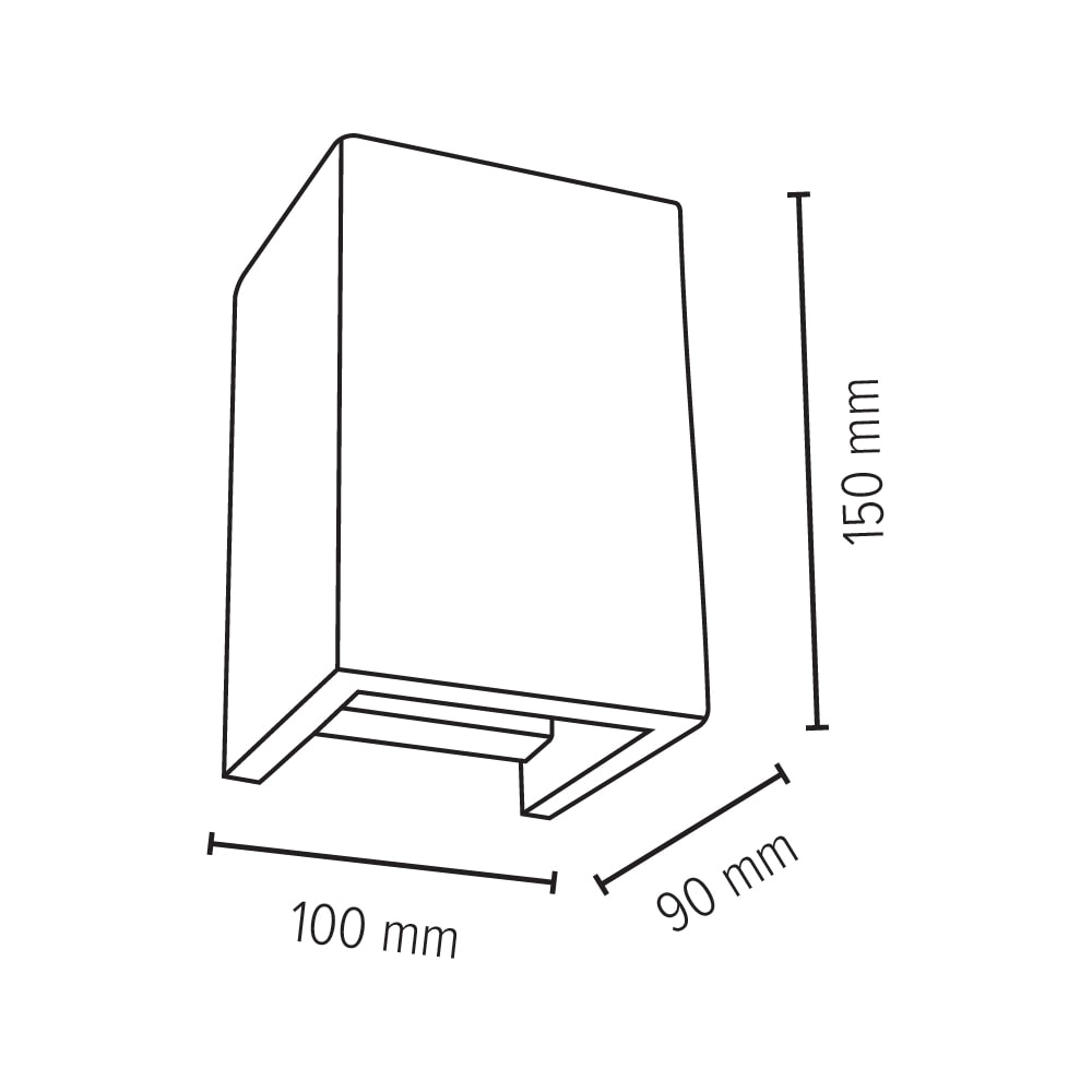 SPOT Light aus in BAUR Beton, 2 Naturprodukt EU Wandleuchte Handgefertigt, »BLOCK«, echtem | Made flammig-flammig