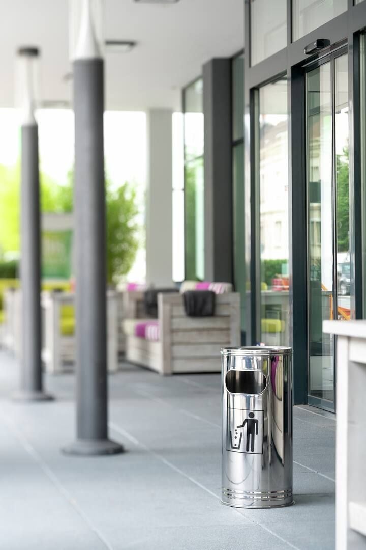 WESCO Aschenbecher »Standascher 15 L«, 1 Behälter, mit Einsatz und Einwurfschlitz, wetterfest